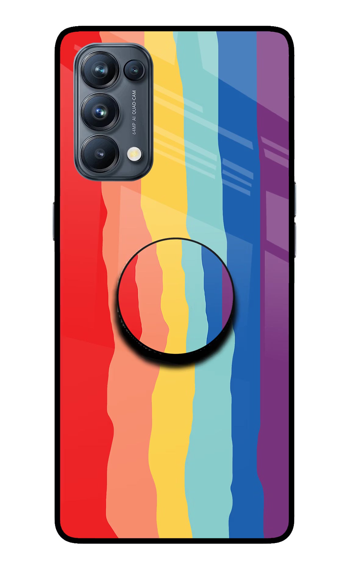 Rainbow Oppo Reno5 Pro 5G Pop Case - Rainbow Oppo Reno5 Pro 5G Pop Case by Casekaro Rainbow Oppo Reno5 Pro 5G Pop Case by Casekaro