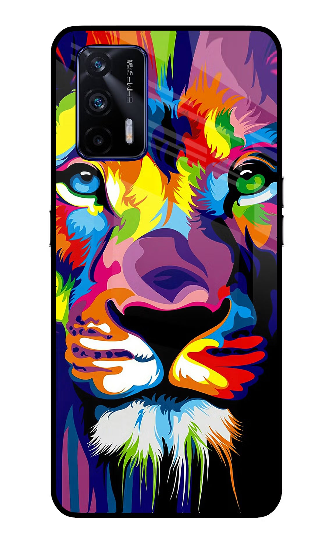 Lion Realme GT 5G Glass Case - Lion Realme GT 5G Glass Case Lion Realme GT 5G Glass Case