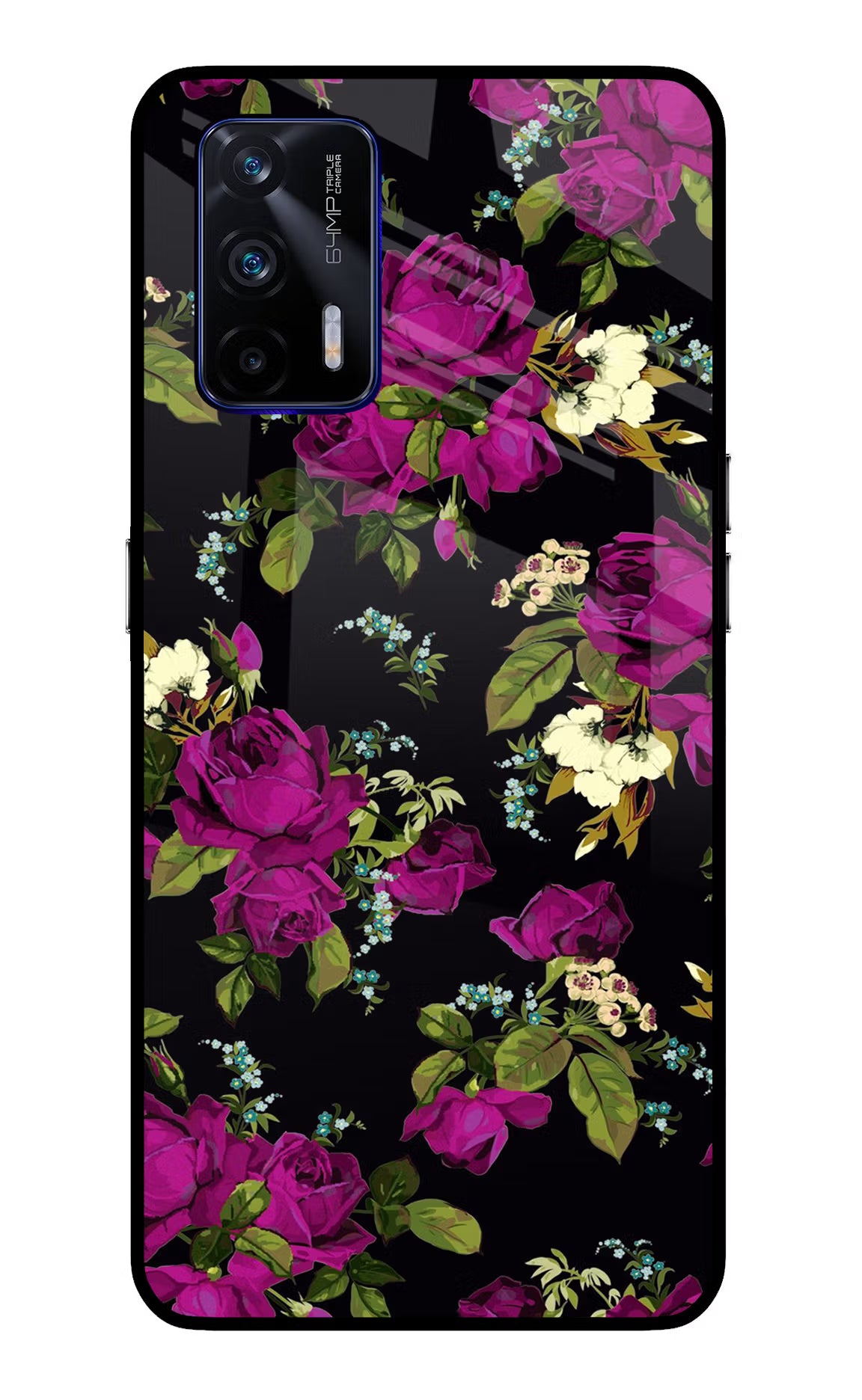 Flowers Realme GT 5G Glass Case - Flowers Realme GT 5G Glass Case Flowers Realme GT 5G Glass Case