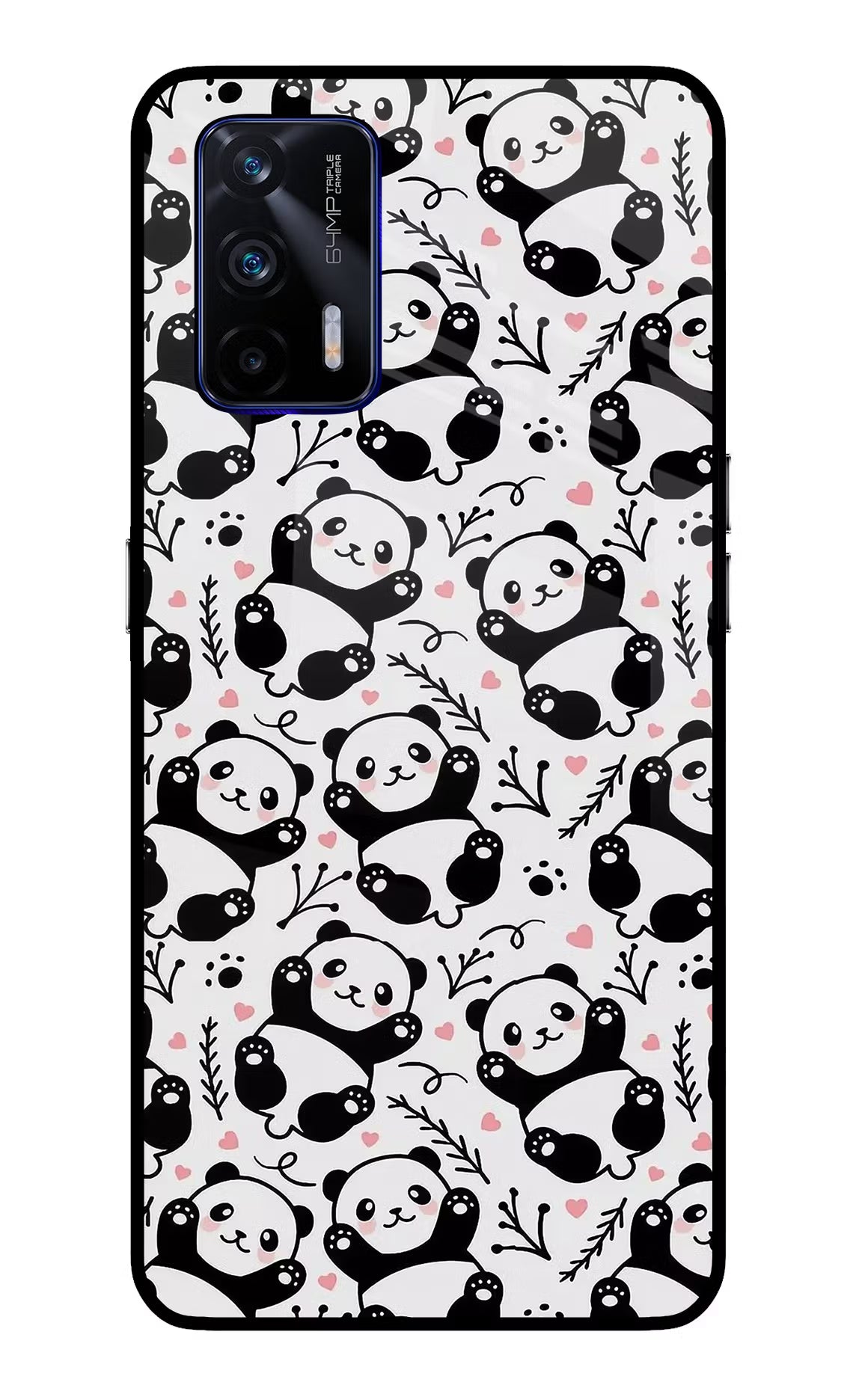 Cute Panda Realme GT 5G Back Cover - Cute Panda Realme GT 5G Glass Case Back Cover by Casekaro Cute Panda Realme GT 5G Glass Case Back Cover by Casekaro