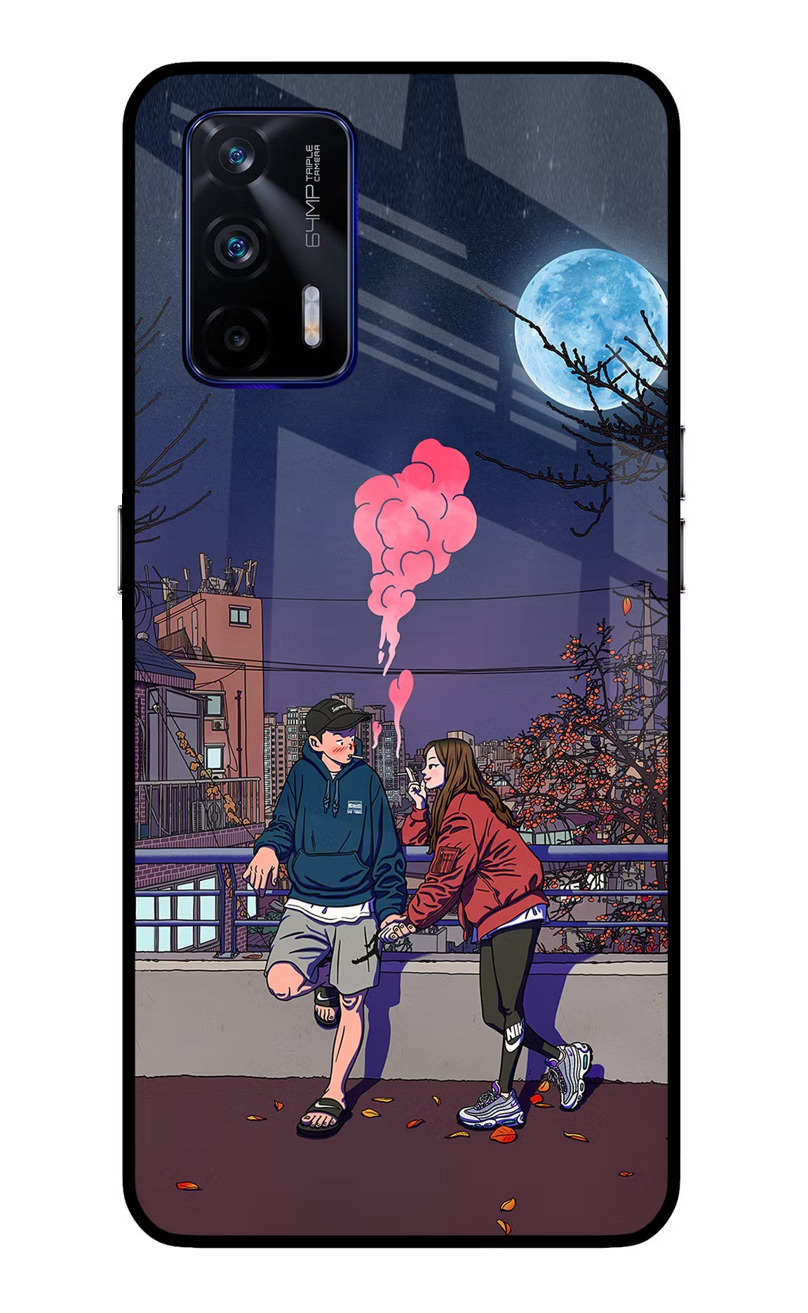 Chilling Couple Realme GT 5G Glass Case - Chilling Couple Realme GT 5G Glass Case Chilling Couple Realme GT 5G Glass Case