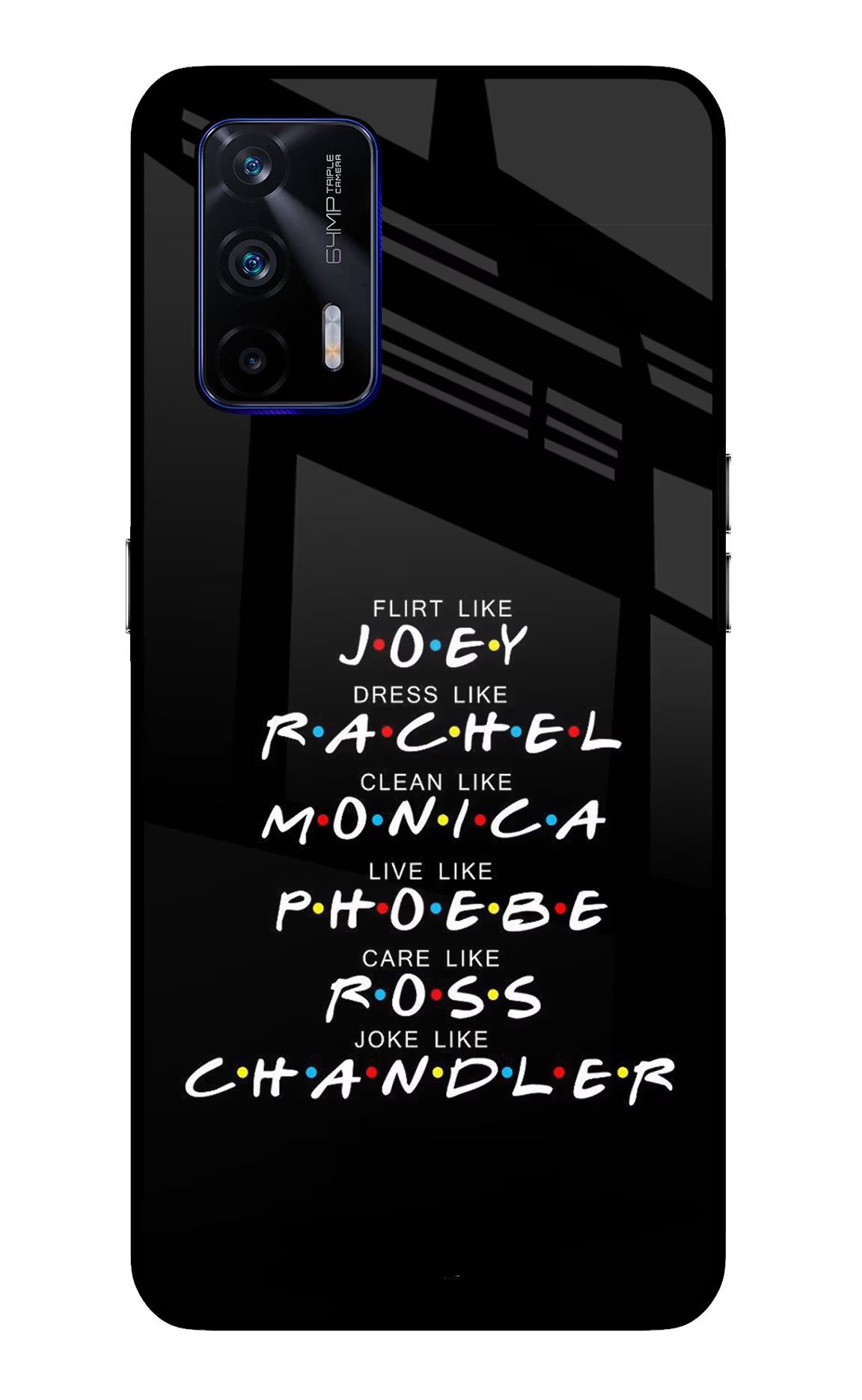 FRIENDS Character Realme GT 5G Glass Case - FRIENDS Character Realme GT 5G Glass Case FRIENDS Character Realme GT 5G Glass Case