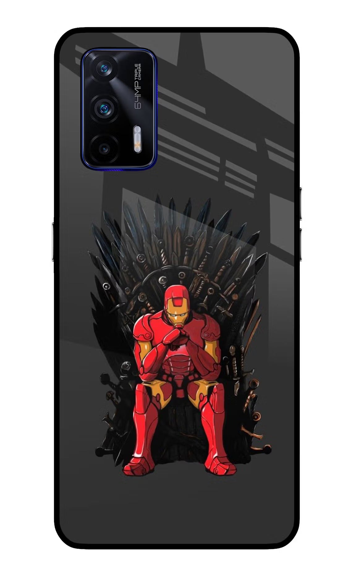 Ironman Throne Realme GT 5G Glass Case - Ironman Throne Realme GT 5G Glass Case Ironman Throne Realme GT 5G Glass Case