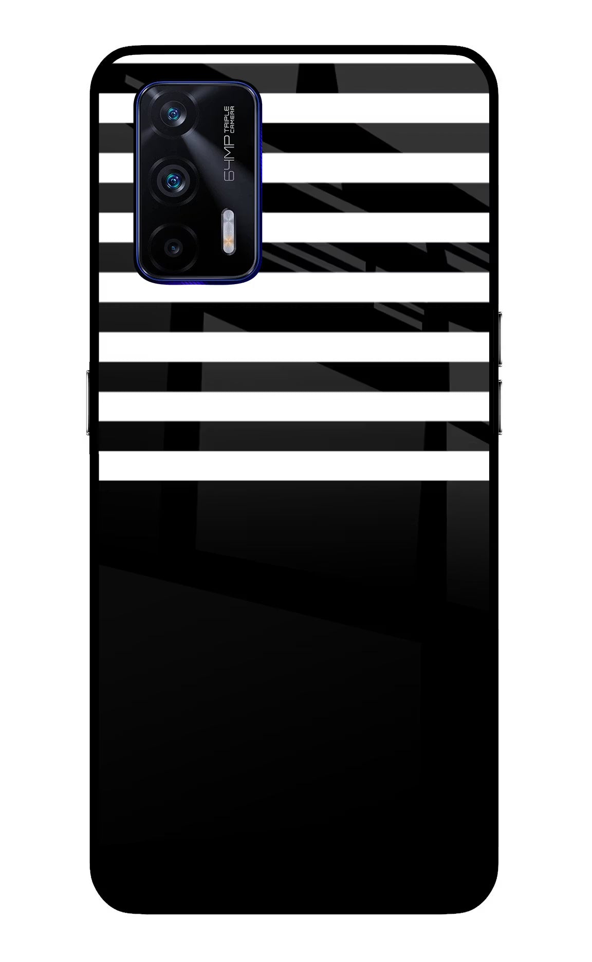 Black and White Print Realme GT 5G Back Cover - Black and White Print Realme GT 5G Glass Case Back Cover by Casekaro Black and White Print Realme GT 5G Glass Case Back Cover by Casekaro
