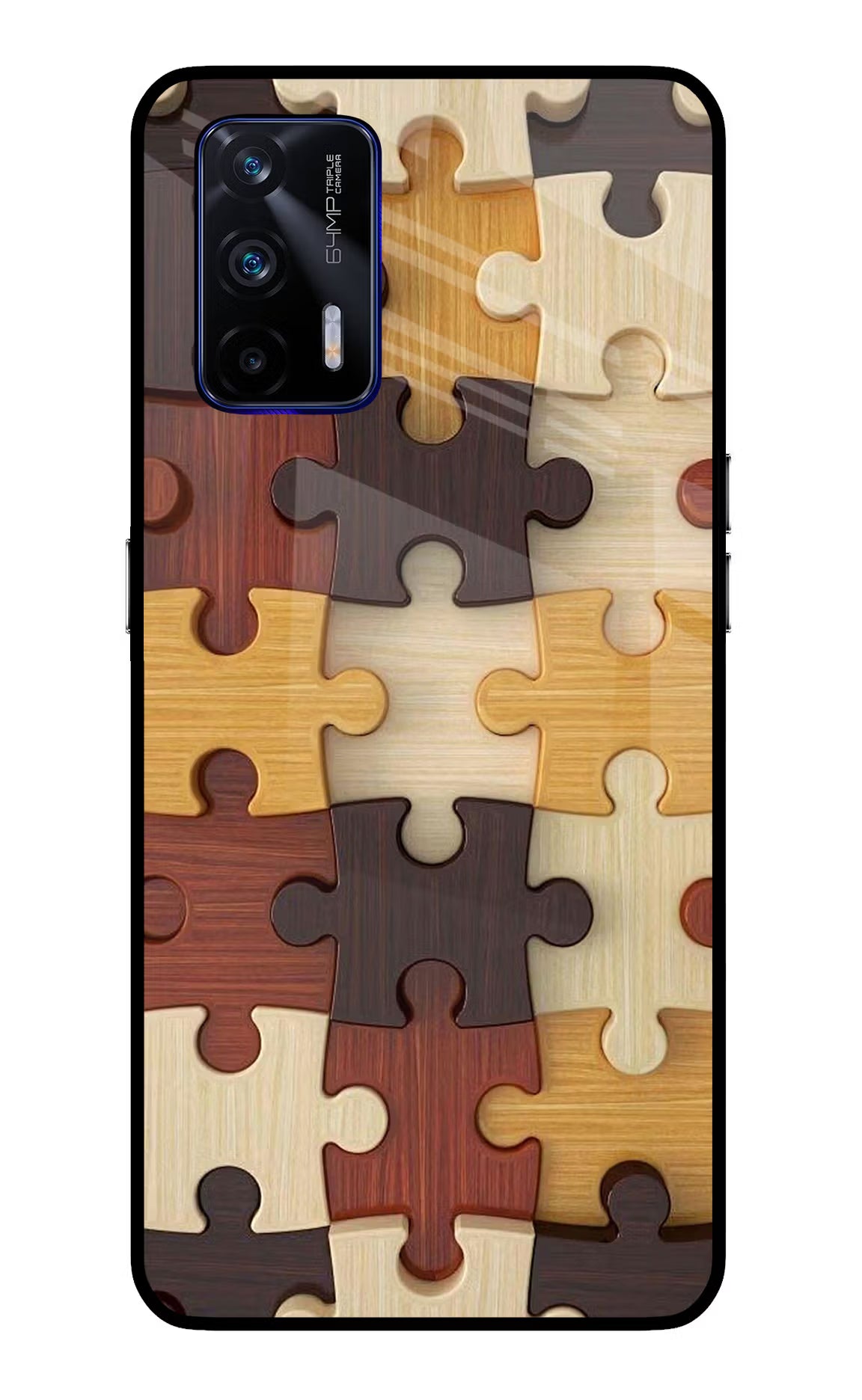 Wooden Puzzle Realme GT 5G Glass Case - Wooden Puzzle Realme GT 5G Glass Case Wooden Puzzle Realme GT 5G Glass Case
