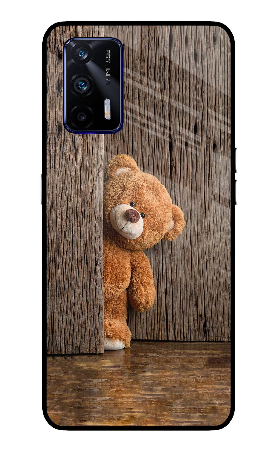 Teddy Wooden Realme GT 5G Glass Case - Teddy Wooden Realme GT 5G Glass Case Teddy Wooden Realme GT 5G Glass Case