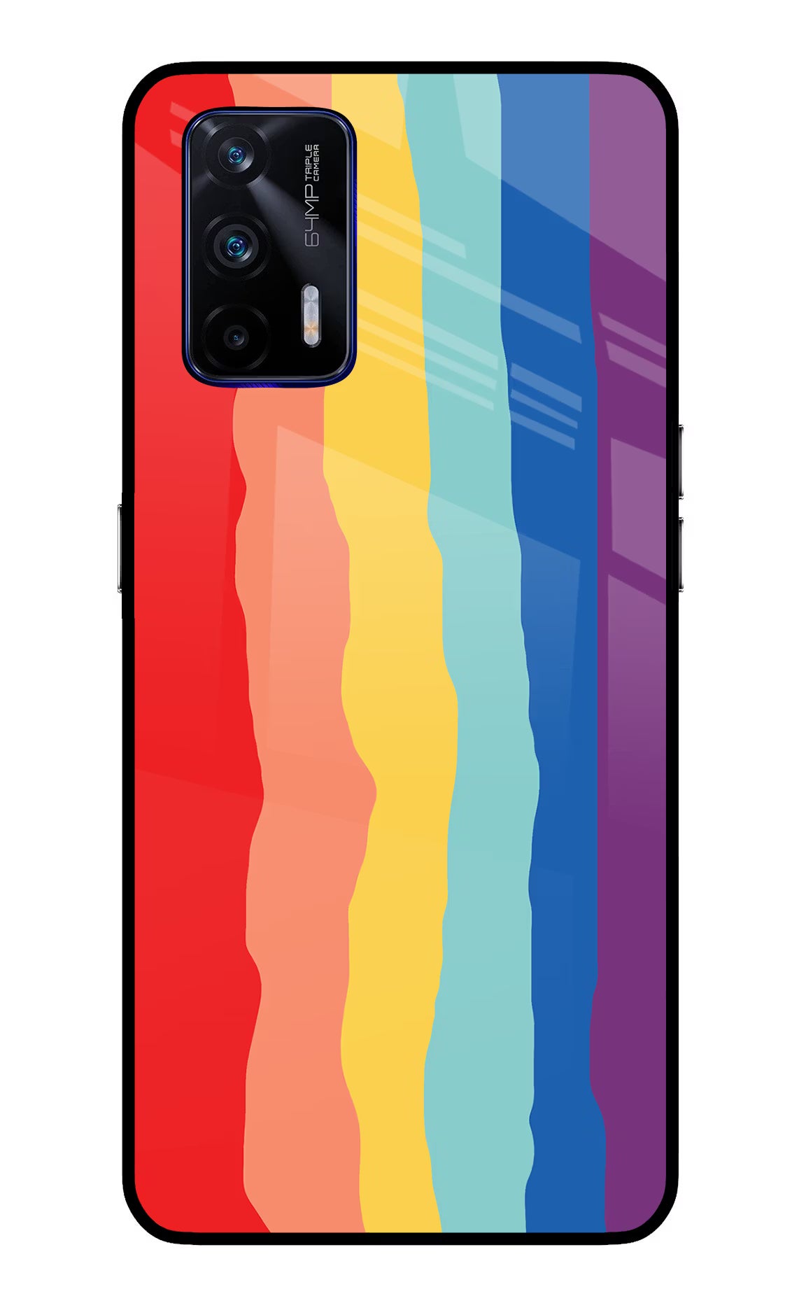 Rainbow Realme GT 5G Glass Case - Rainbow Realme GT 5G Glass Case Rainbow Realme GT 5G Glass Case