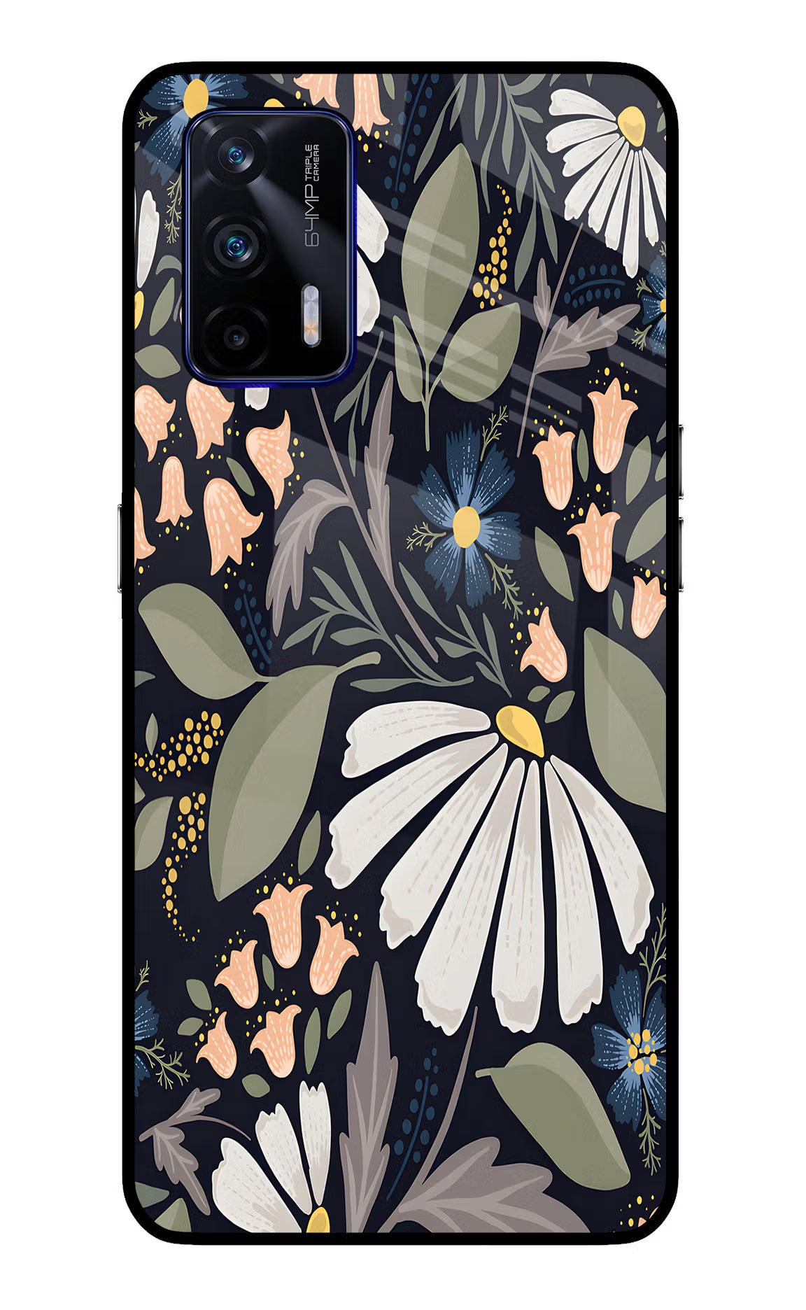 Flowers Art Realme GT 5G Glass Case - Flowers Art Realme GT 5G Glass Case Flowers Art Realme GT 5G Glass Case