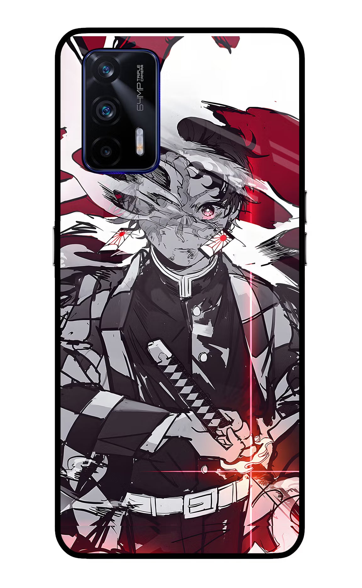 Demon Slayer Realme GT 5G Back Cover - Demon Slayer Realme GT 5G Glass Case Back Cover by Casekaro Demon Slayer Realme GT 5G Glass Case Back Cover by Casekaro