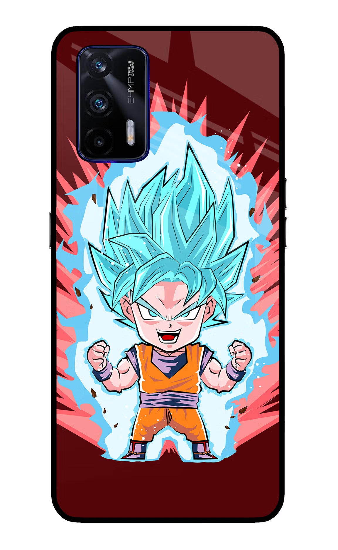 Goku Little Realme GT 5G Back Cover - Goku Little Realme GT 5G Glass Case Back Cover by Casekaro Goku Little Realme GT 5G Glass Case Back Cover by Casekaro