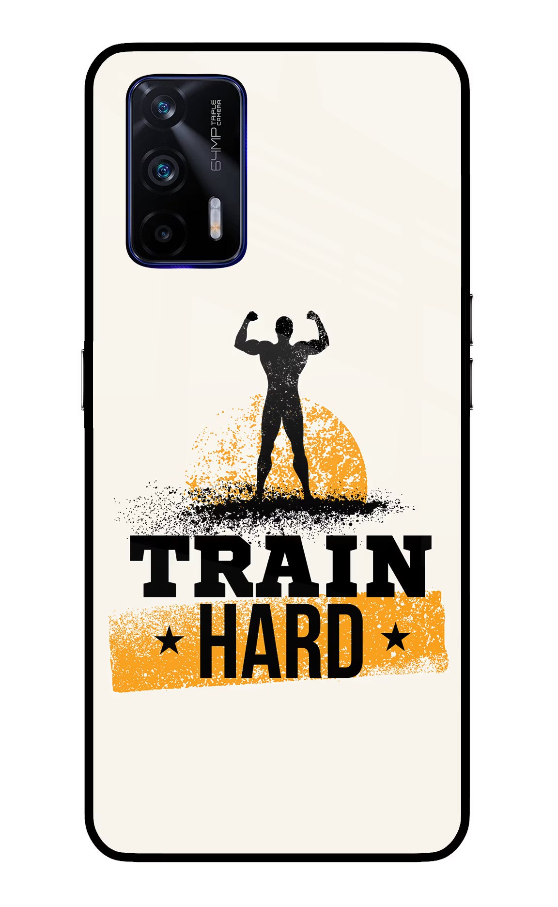 Train Hard Realme GT 5G Back Cover - Train Hard Realme GT 5G Glass Case Back Cover by Casekaro Train Hard Realme GT 5G Glass Case Back Cover by Casekaro
