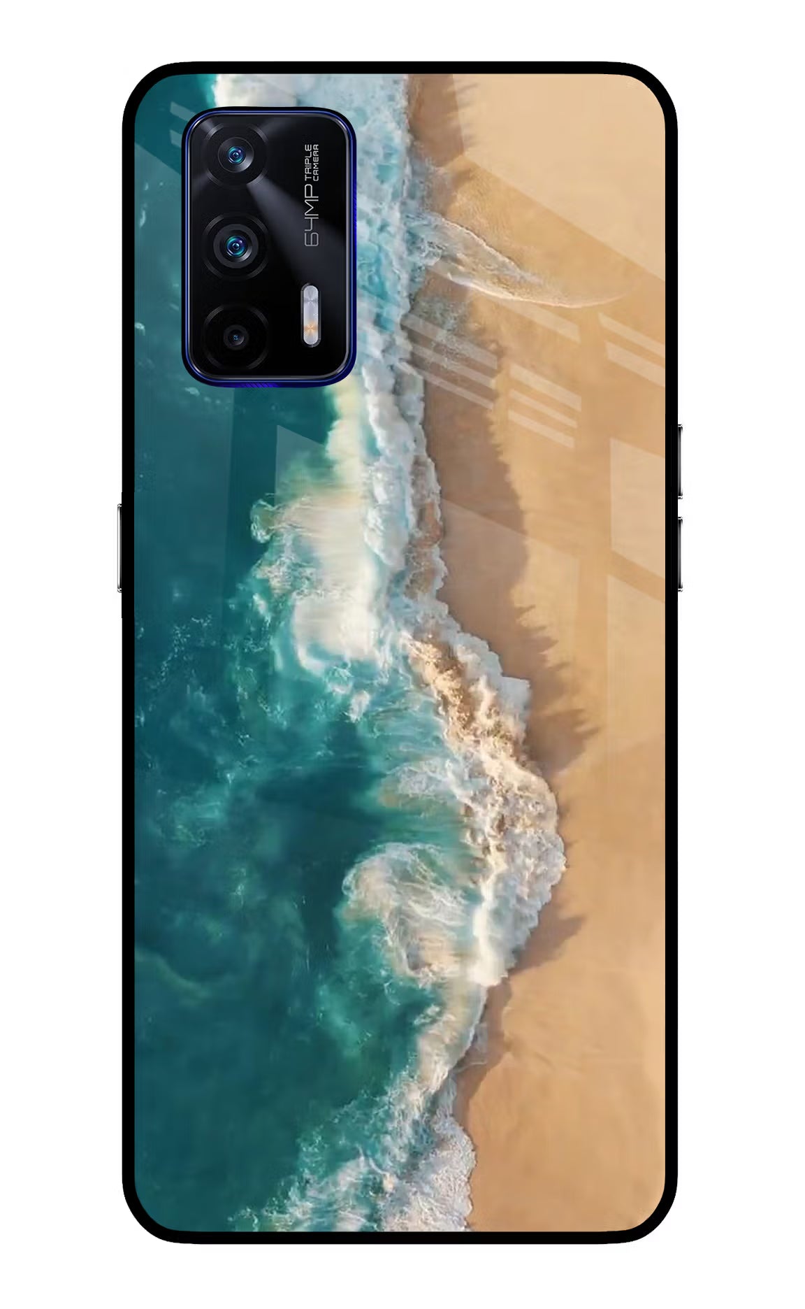 Ocean Beach Realme GT 5G Back Cover - Ocean Beach Realme GT 5G Glass Case Back Cover by Casekaro Ocean Beach Realme GT 5G Glass Case Back Cover by Casekaro