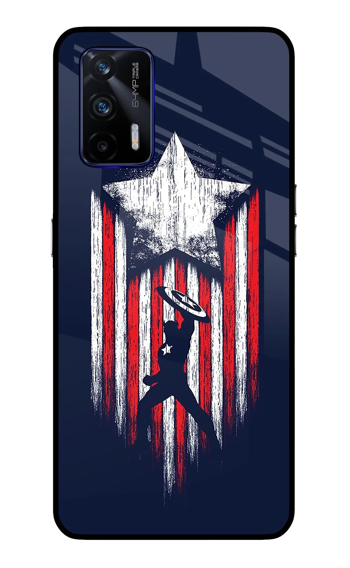 Captain America Marvel Art Realme GT 5G Glass Case - Captain America Marvel Art Realme GT 5G Glass Case Captain America Marvel Art Realme GT 5G Glass Case