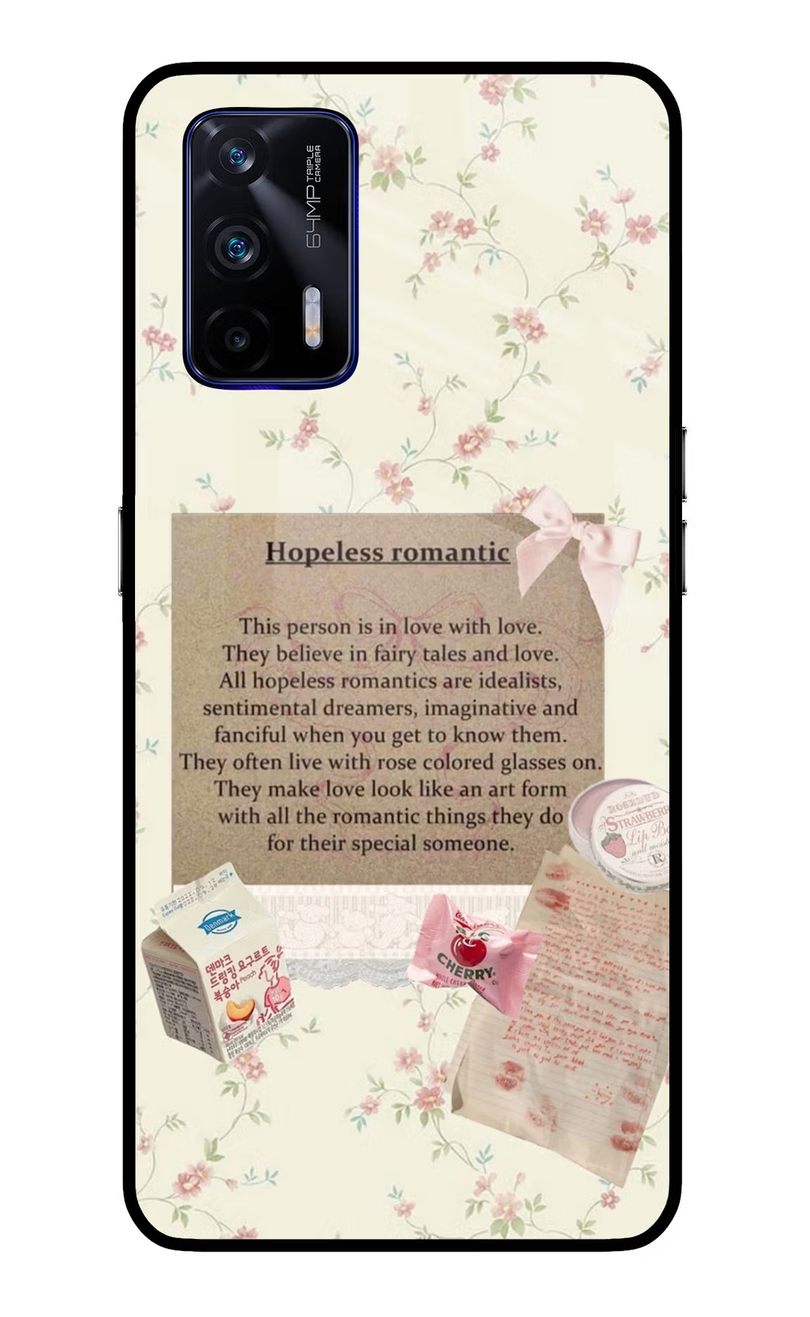 Hopeless Romantic Realme GT 5G Glass Case - Hopeless Romantic Realme GT 5G Glass Case Hopeless Romantic Realme GT 5G Glass Case