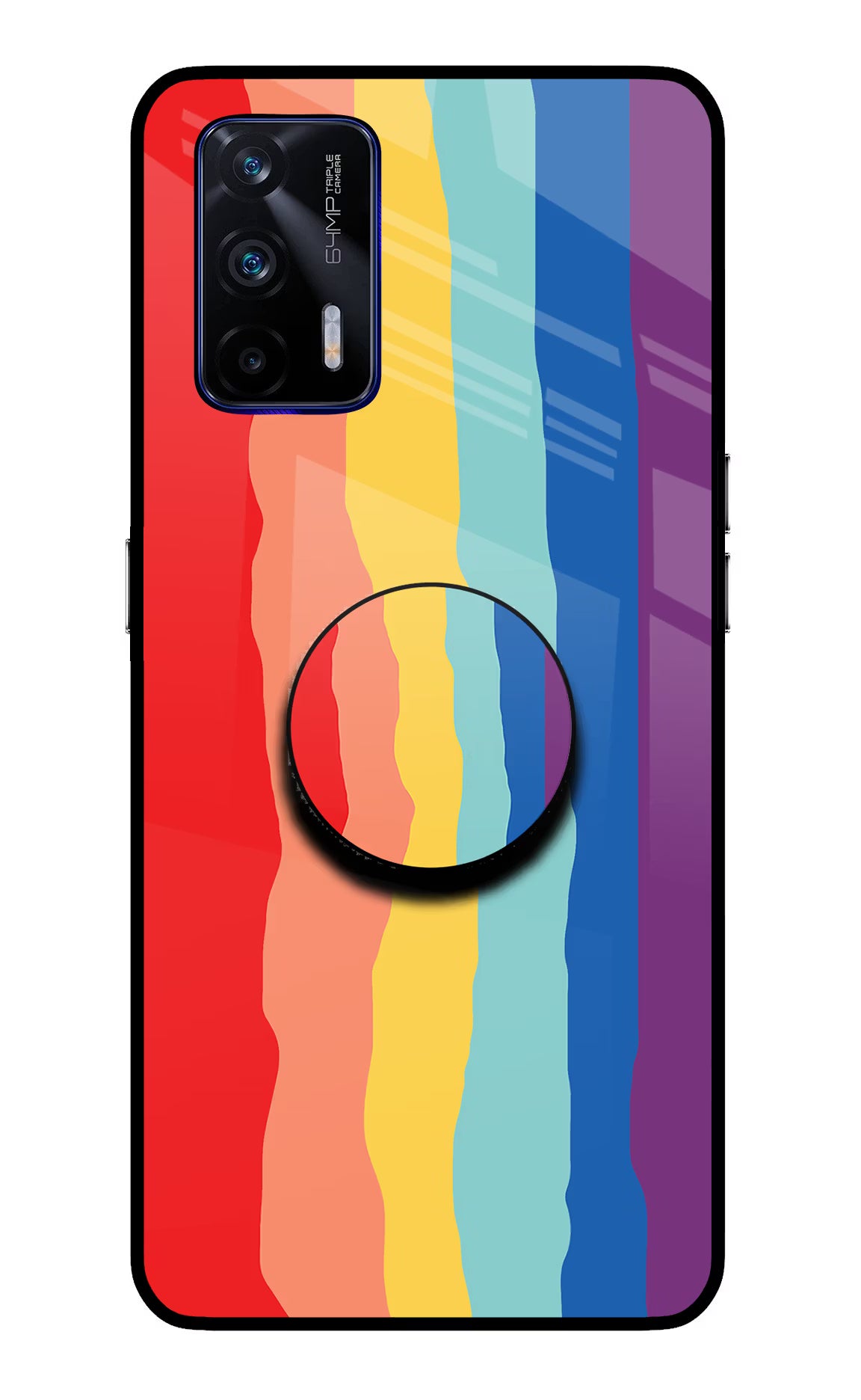 Rainbow Realme GT 5G Pop Case - Rainbow Realme GT 5G Pop Case by Casekaro Rainbow Realme GT 5G Pop Case by Casekaro