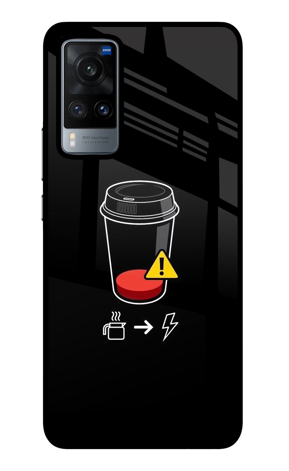 Coffee Vivo X60 Back Cover - Coffee Vivo X60 Glass Case Back Cover by Casekaro Coffee Vivo X60 Glass Case Back Cover by Casekaro