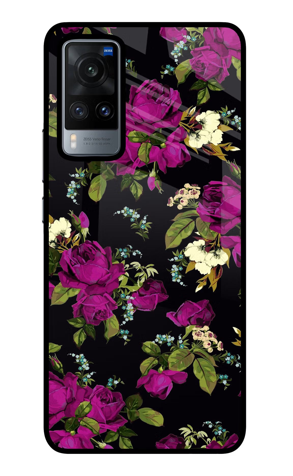 Flowers Vivo X60 Glass Case - Flowers Vivo X60 Glass Case Flowers Vivo X60 Glass Case