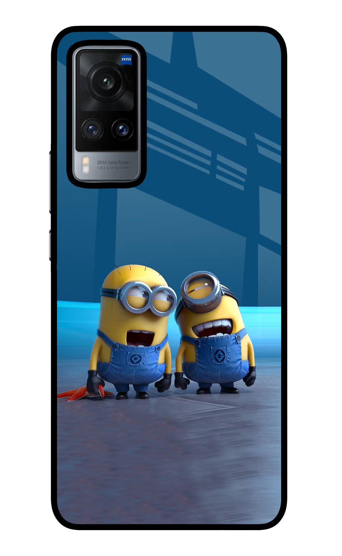 Minion Laughing Vivo X60 Back Cover - Minion Laughing Vivo X60 Glass Case Back Cover by Casekaro Minion Laughing Vivo X60 Glass Case Back Cover by Casekaro