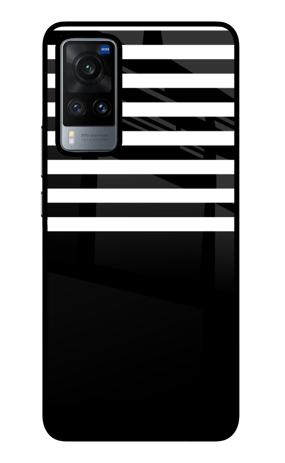 Black and White Print Vivo X60 Glass Case - Black and White Print Vivo X60 Glass Case Black and White Print Vivo X60 Glass Case