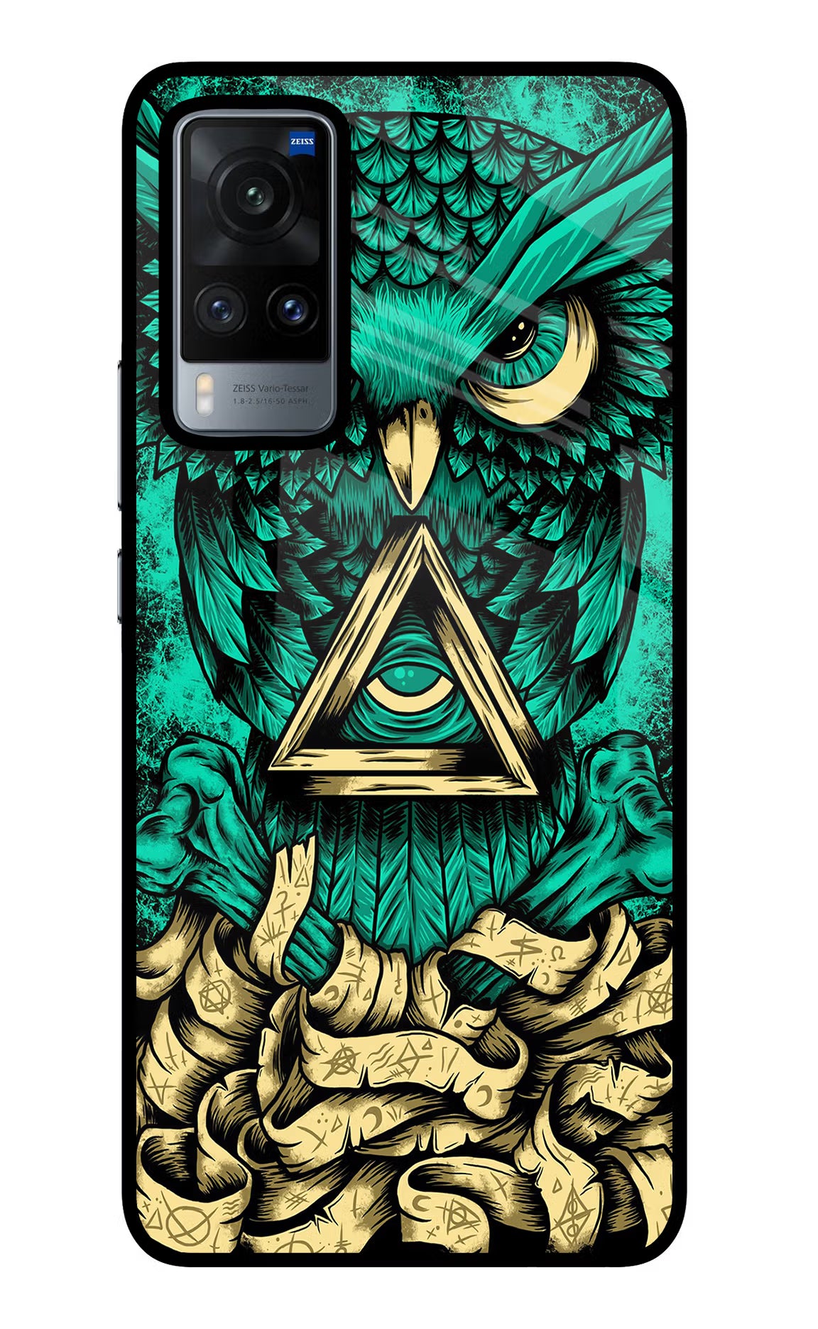 Green Owl Vivo X60 Glass Case - Green Owl Vivo X60 Glass Case Green Owl Vivo X60 Glass Case