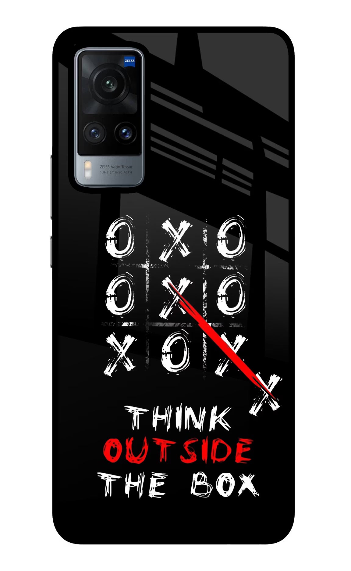 Think out of the BOX Vivo X60 Back Cover - Think out of the BOX Vivo X60 Glass Case Back Cover by Casekaro Think out of the BOX Vivo X60 Glass Case Back Cover by Casekaro
