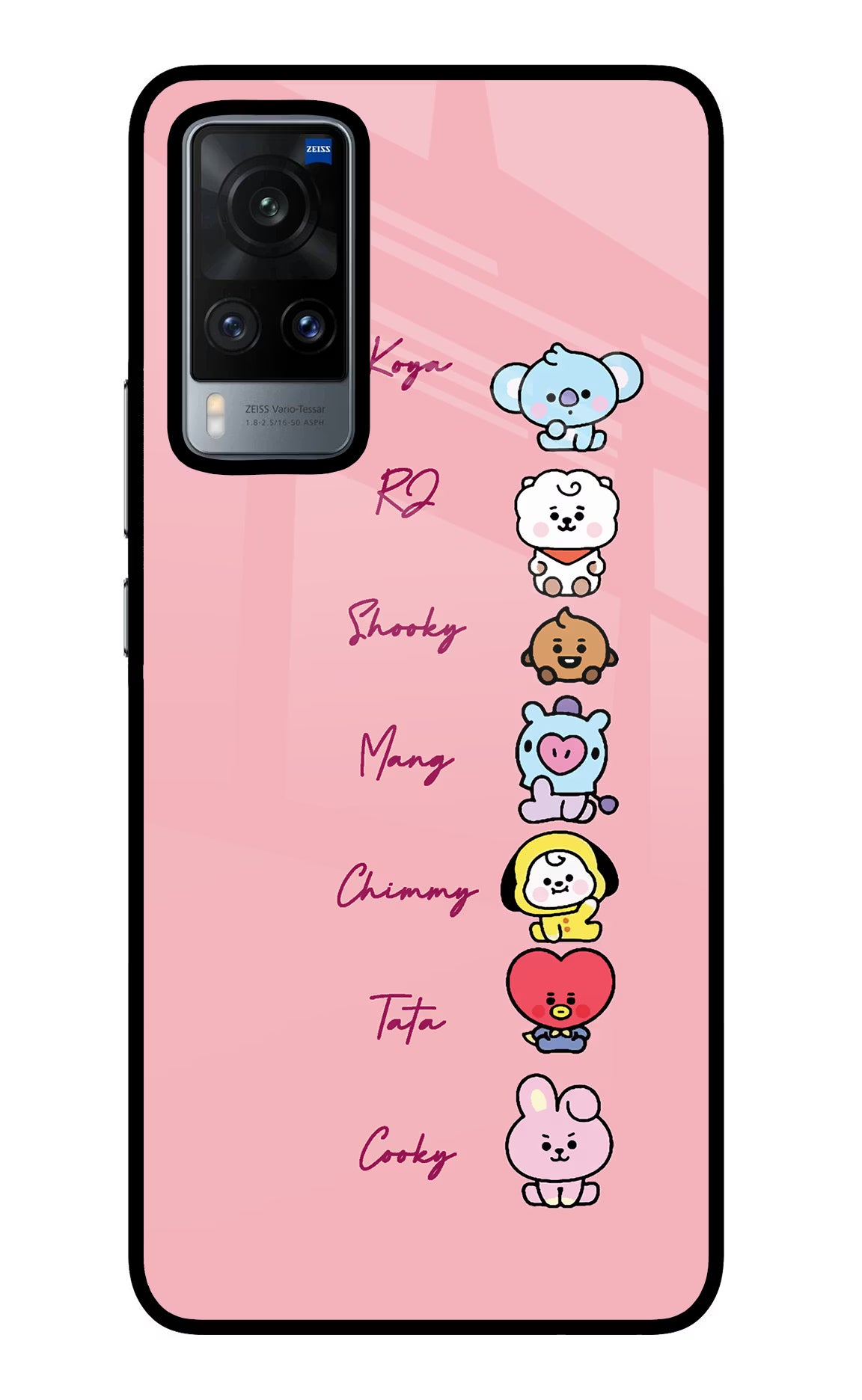 BTS names Vivo X60 Back Cover - BTS names Vivo X60 Glass Case Back Cover by Casekaro BTS names Vivo X60 Glass Case Back Cover by Casekaro