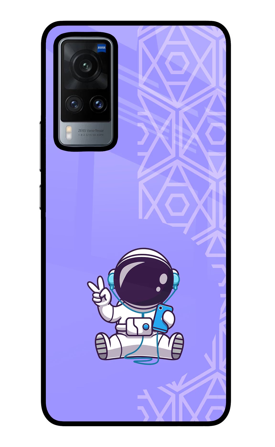 Cute Astronaut Chilling Vivo X60 Glass Case - Cute Astronaut Chilling Vivo X60 Glass Case Cute Astronaut Chilling Vivo X60 Glass Case