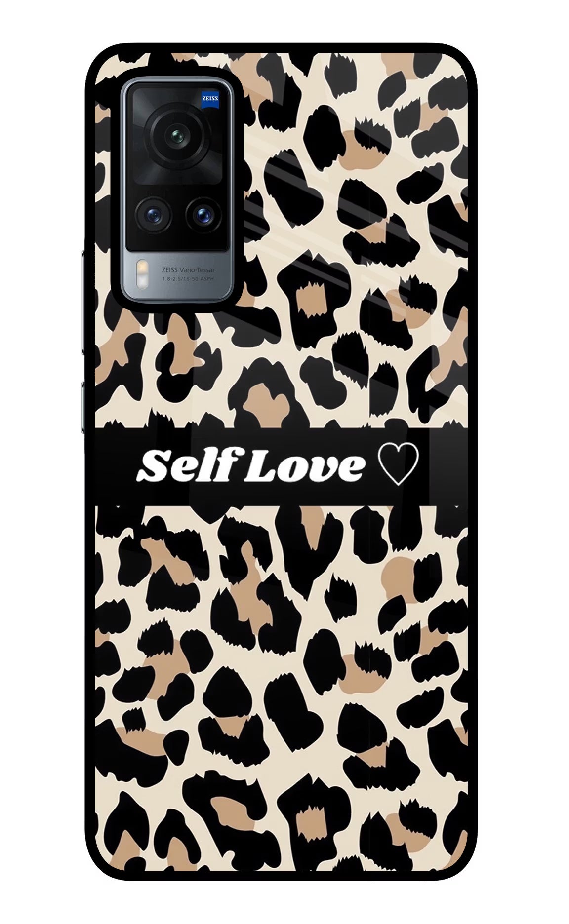 Leopard Print Self Love Vivo X60 Back Cover - Leopard Print Self Love Vivo X60 Glass Case Back Cover by Casekaro Leopard Print Self Love Vivo X60 Glass Case Back Cover by Casekaro