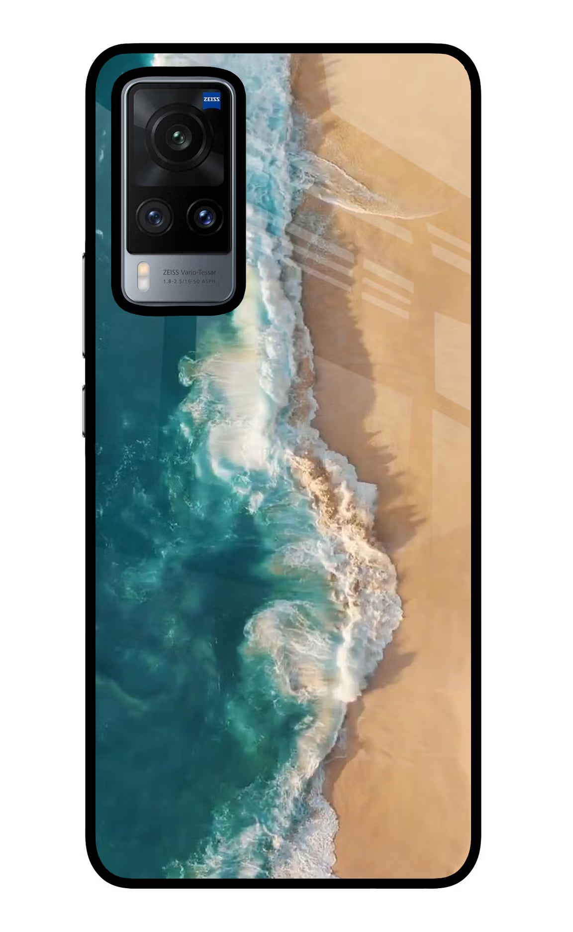 Ocean Beach Vivo X60 Back Cover - Ocean Beach Vivo X60 Glass Case Back Cover by Casekaro Ocean Beach Vivo X60 Glass Case Back Cover by Casekaro