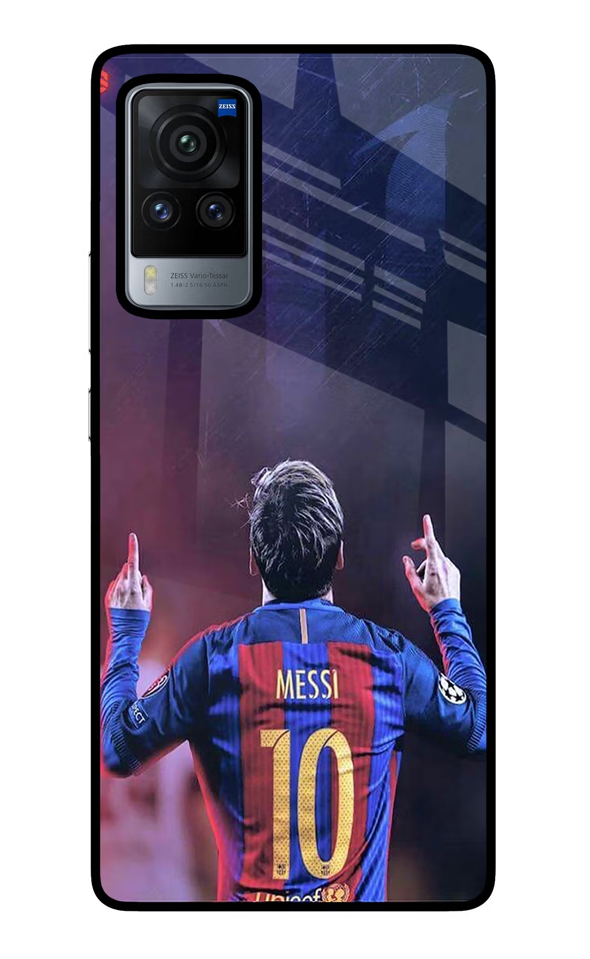 Messi Vivo X60 Pro Glass Case - Messi Vivo X60 Pro Glass Case Messi Vivo X60 Pro Glass Case