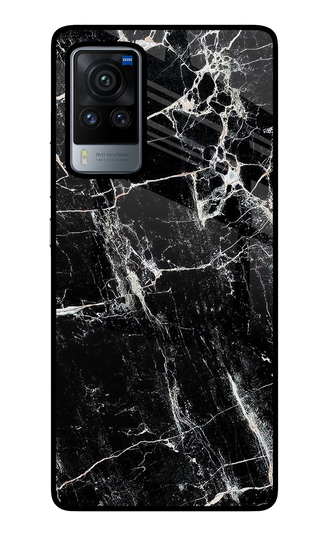 Black Marble Texture Vivo X60 Pro Back Cover - Black Marble Texture Vivo X60 Pro Glass Case Back Cover by Casekaro Black Marble Texture Vivo X60 Pro Glass Case Back Cover by Casekaro