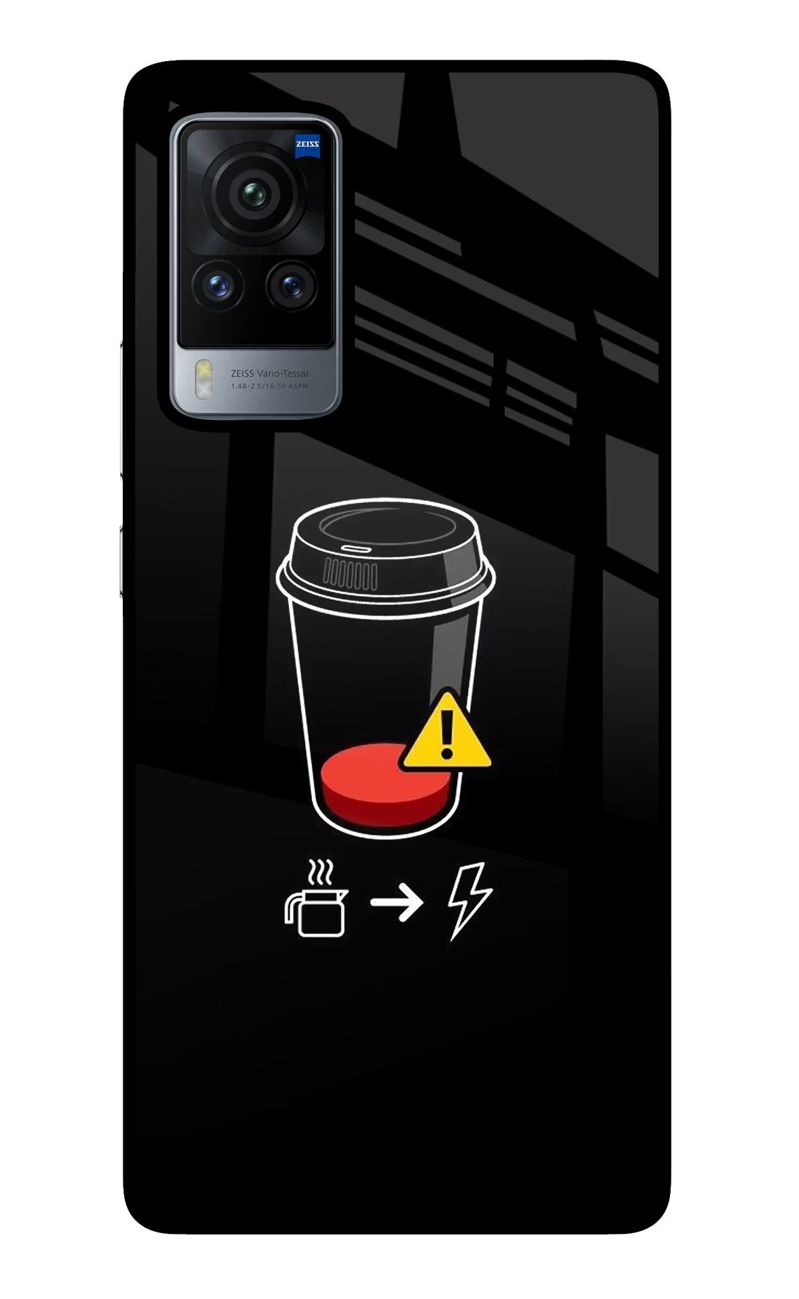 Coffee Vivo X60 Pro Back Cover - Coffee Vivo X60 Pro Glass Case Back Cover by Casekaro Coffee Vivo X60 Pro Glass Case Back Cover by Casekaro