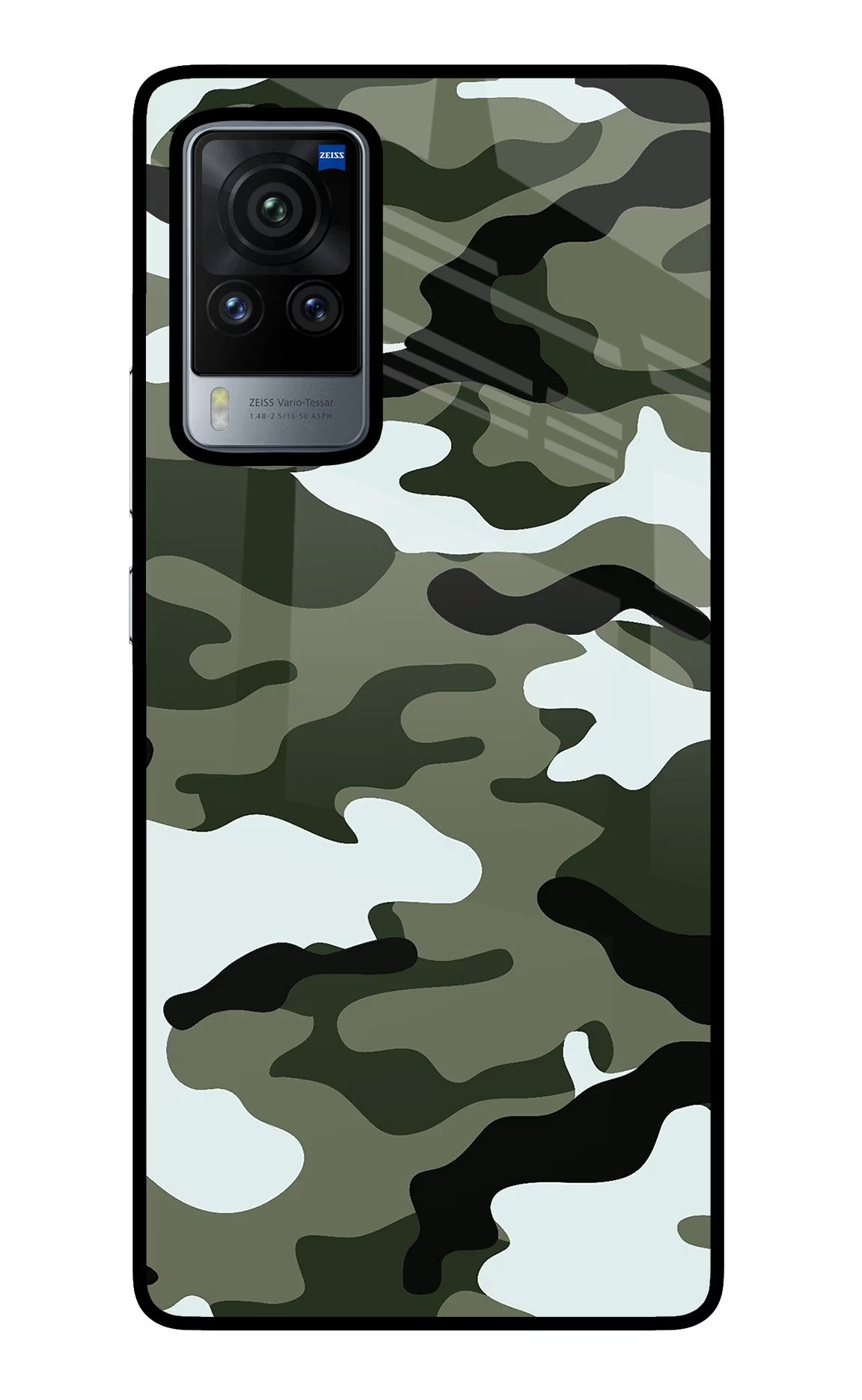 Camouflage Vivo X60 Pro Glass Case - Camouflage Vivo X60 Pro Glass Case Camouflage Vivo X60 Pro Glass Case
