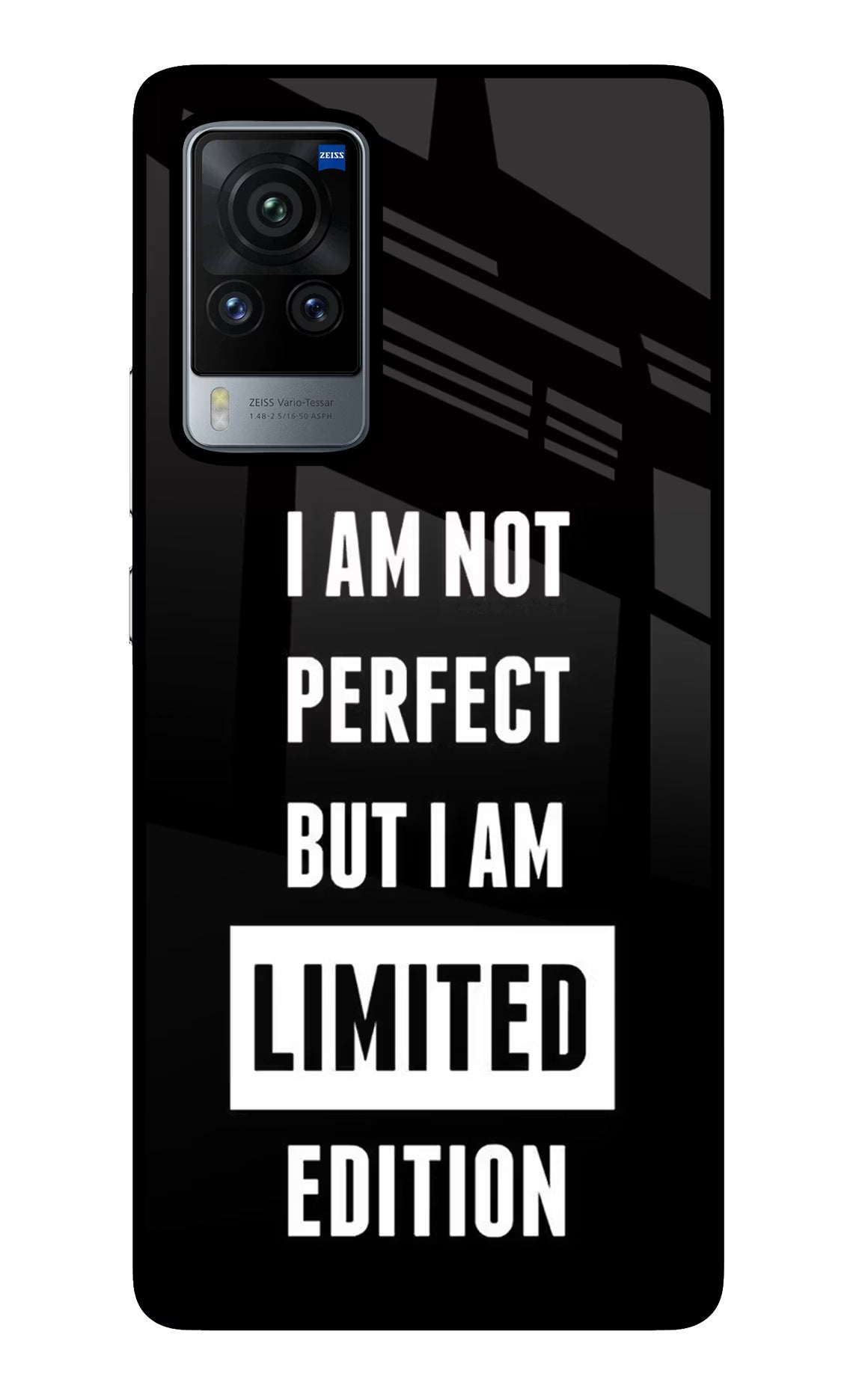 I Am Not Perfect But I Am Limited Edition Vivo X60 Pro Back Cover - I Am Not Perfect But I Am Limited Edition Vivo X60 Pro Glass Case Back Cover by Casekaro I Am Not Perfect But I Am Limited Edition Vivo X60 Pro Glass Case Back Cover by Casekaro