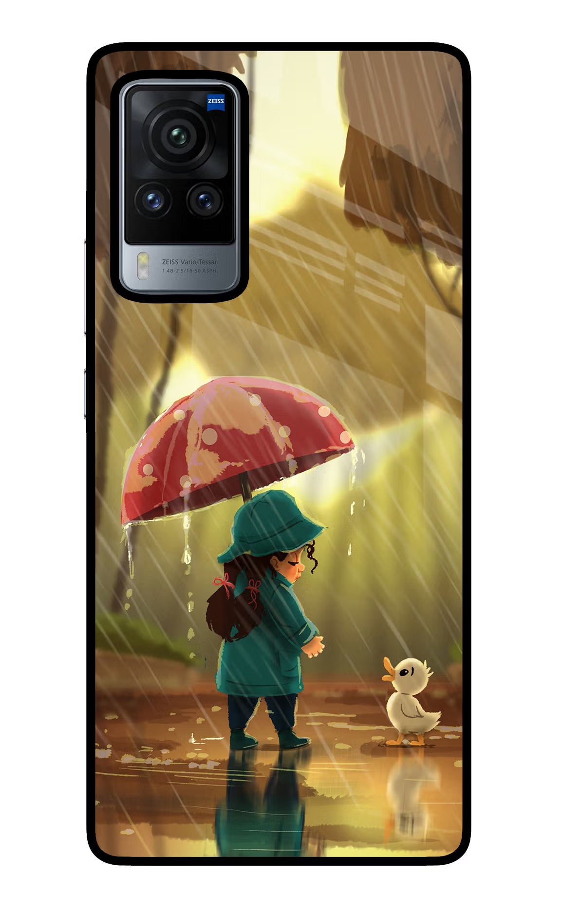 Rainy Day Vivo X60 Pro Back Cover - Rainy Day Vivo X60 Pro Glass Case Back Cover by Casekaro Rainy Day Vivo X60 Pro Glass Case Back Cover by Casekaro