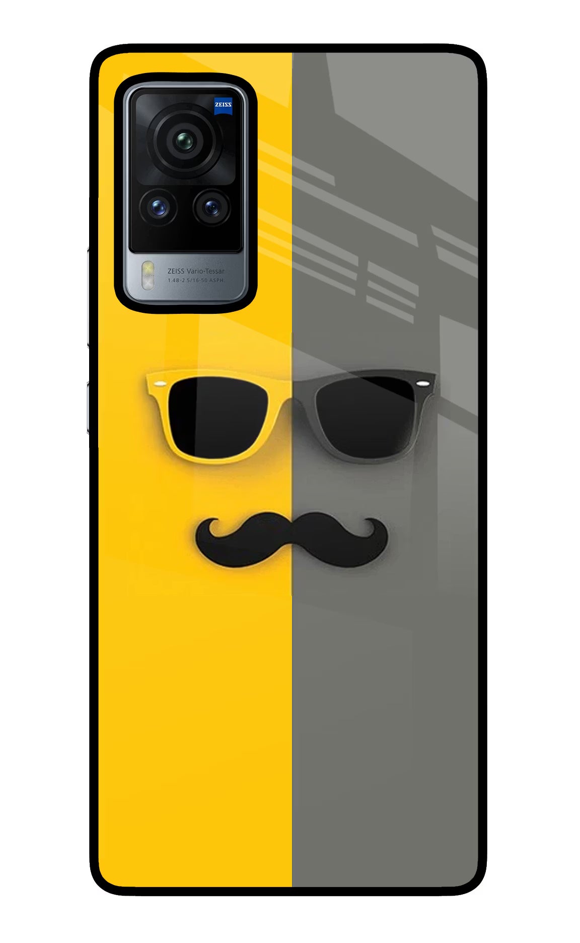 Sunglasses with Mustache Vivo X60 Pro Glass Case - Sunglasses with Mustache Vivo X60 Pro Glass Case Sunglasses with Mustache Vivo X60 Pro Glass Case