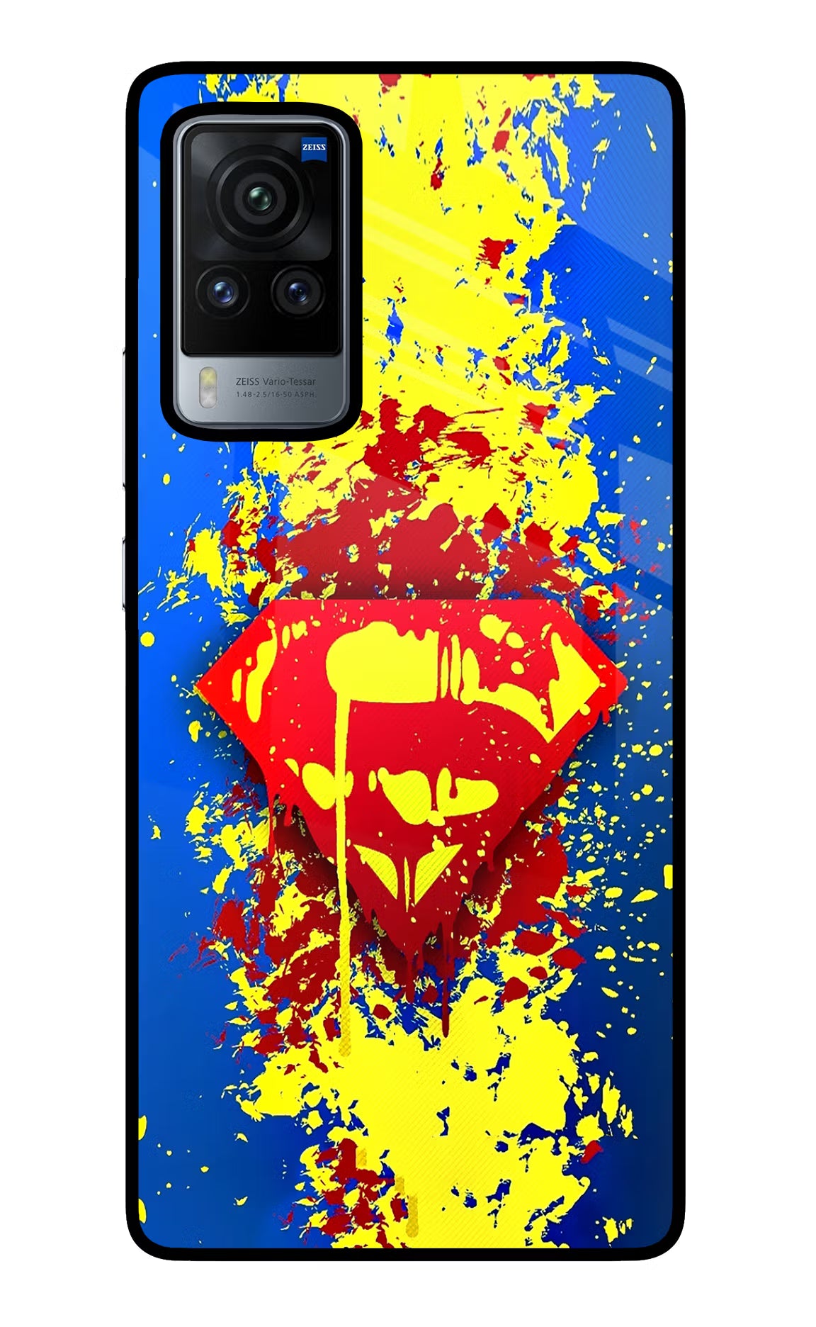 Superman logo Vivo X60 Pro Back Cover - Superman logo Vivo X60 Pro Glass Case Back Cover by Casekaro Superman logo Vivo X60 Pro Glass Case Back Cover by Casekaro