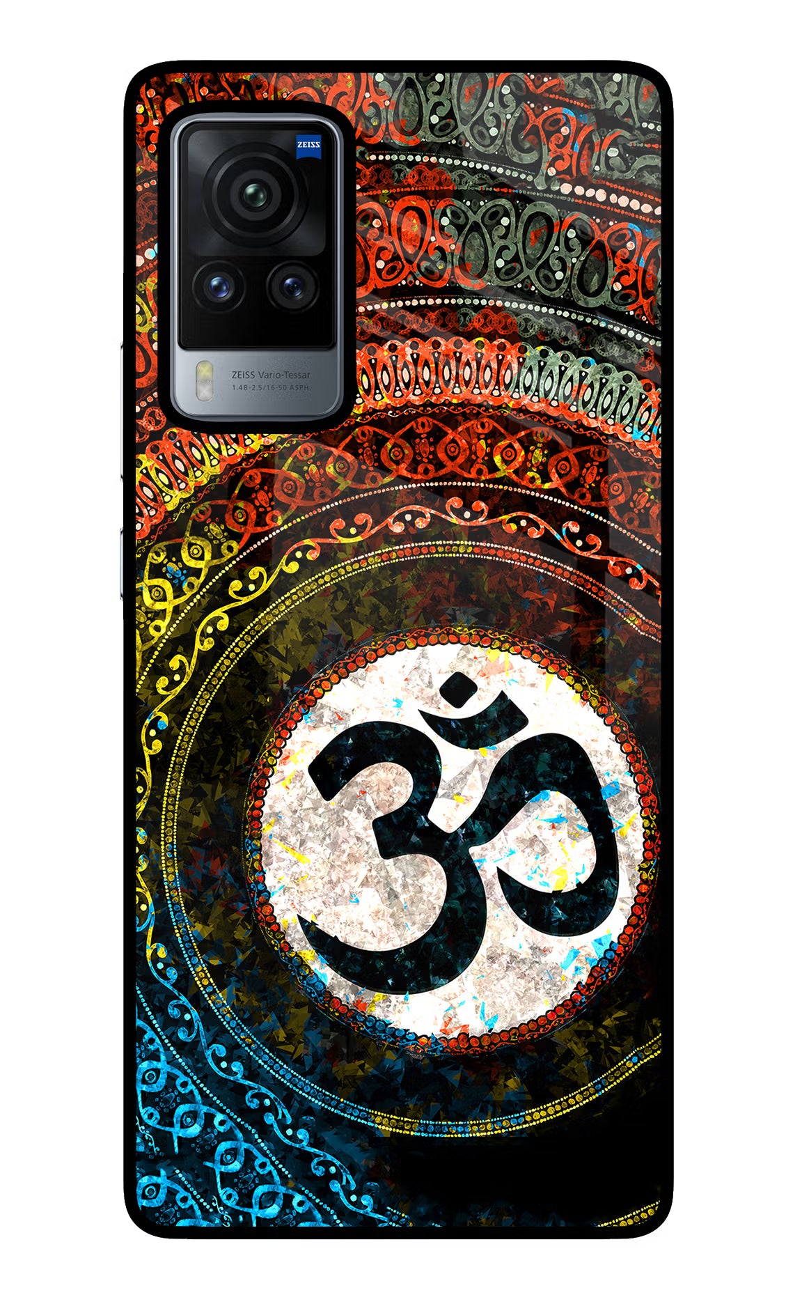 Om Cultural Vivo X60 Pro Back Cover - Om Cultural Vivo X60 Pro Glass Case Back Cover by Casekaro Om Cultural Vivo X60 Pro Glass Case Back Cover by Casekaro