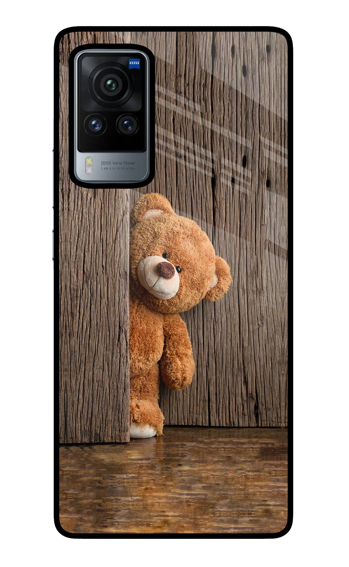 Teddy Wooden Vivo X60 Pro Glass Case - Teddy Wooden Vivo X60 Pro Glass Case Teddy Wooden Vivo X60 Pro Glass Case