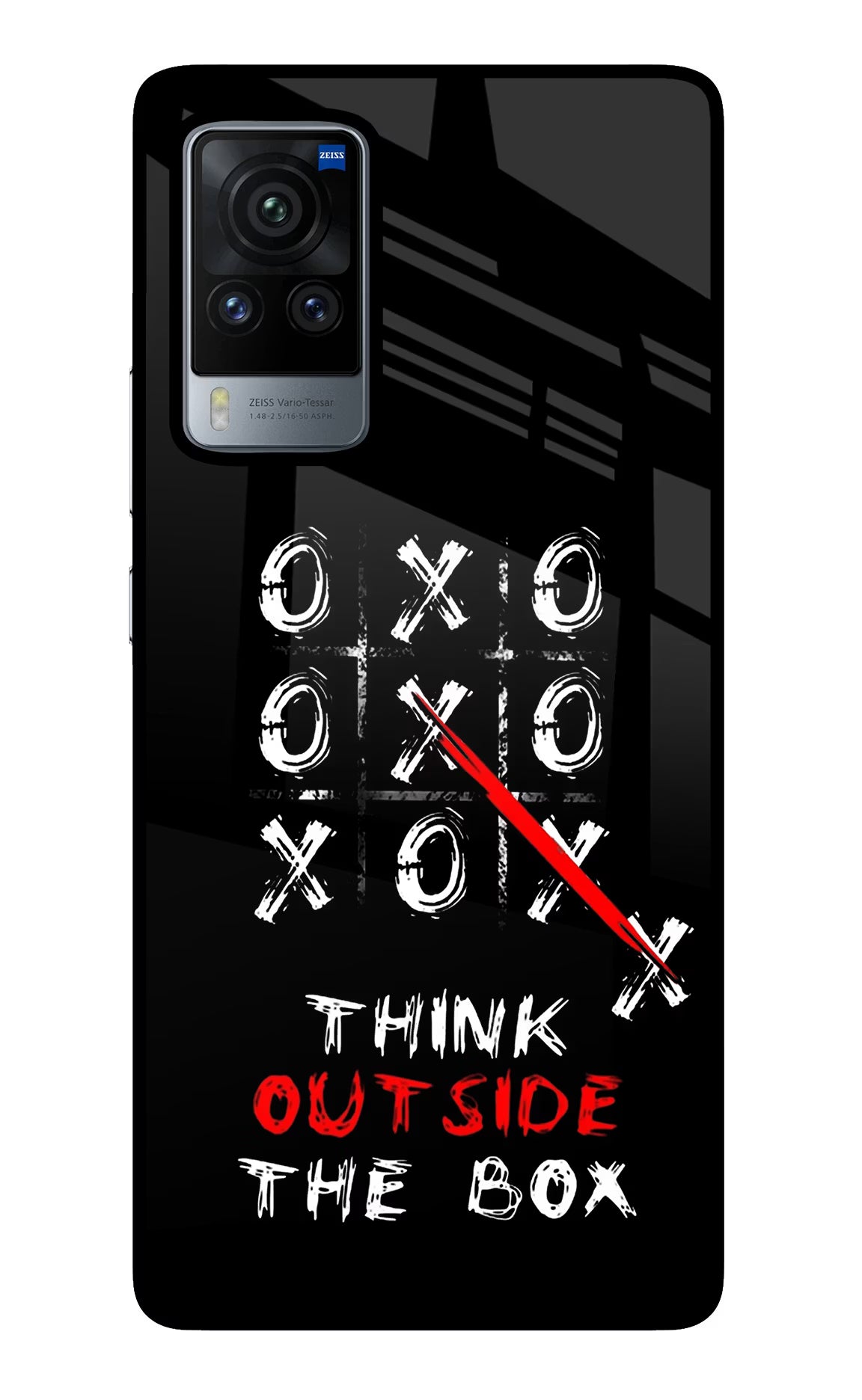 Think out of the BOX Vivo X60 Pro Back Cover - Think out of the BOX Vivo X60 Pro Glass Case Back Cover by Casekaro Think out of the BOX Vivo X60 Pro Glass Case Back Cover by Casekaro