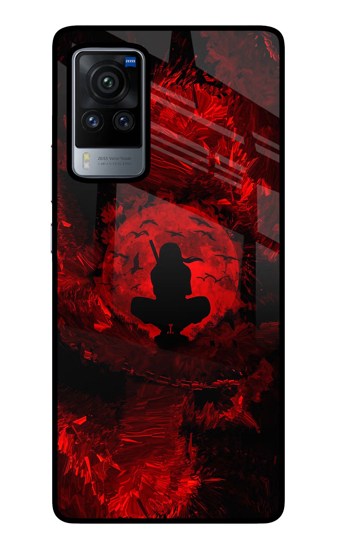 Itachi Uchiha Vivo X60 Pro Back Cover - Itachi Uchiha Vivo X60 Pro Glass Case Back Cover by Casekaro Itachi Uchiha Vivo X60 Pro Glass Case Back Cover by Casekaro