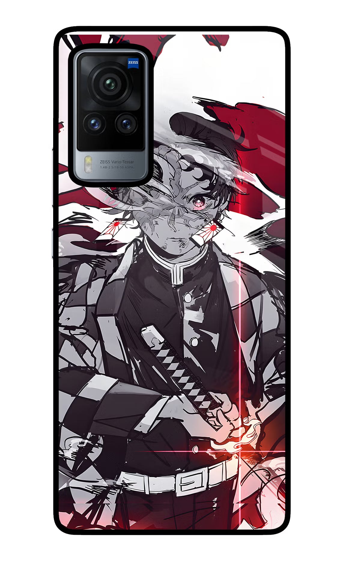 Demon Slayer Vivo X60 Pro Glass Case - Demon Slayer Vivo X60 Pro Glass Case Demon Slayer Vivo X60 Pro Glass Case