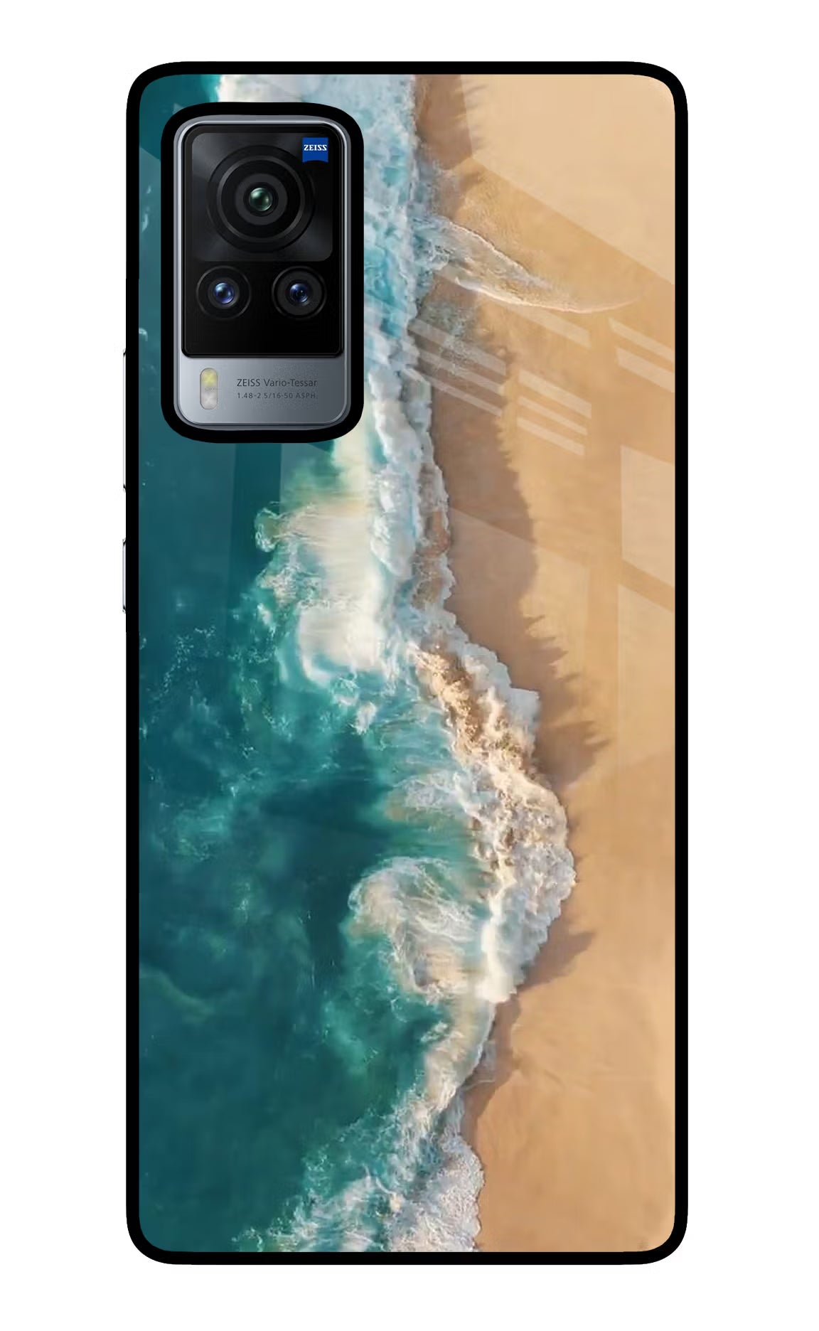 Ocean Beach Vivo X60 Pro Back Cover - Ocean Beach Vivo X60 Pro Glass Case Back Cover by Casekaro Ocean Beach Vivo X60 Pro Glass Case Back Cover by Casekaro