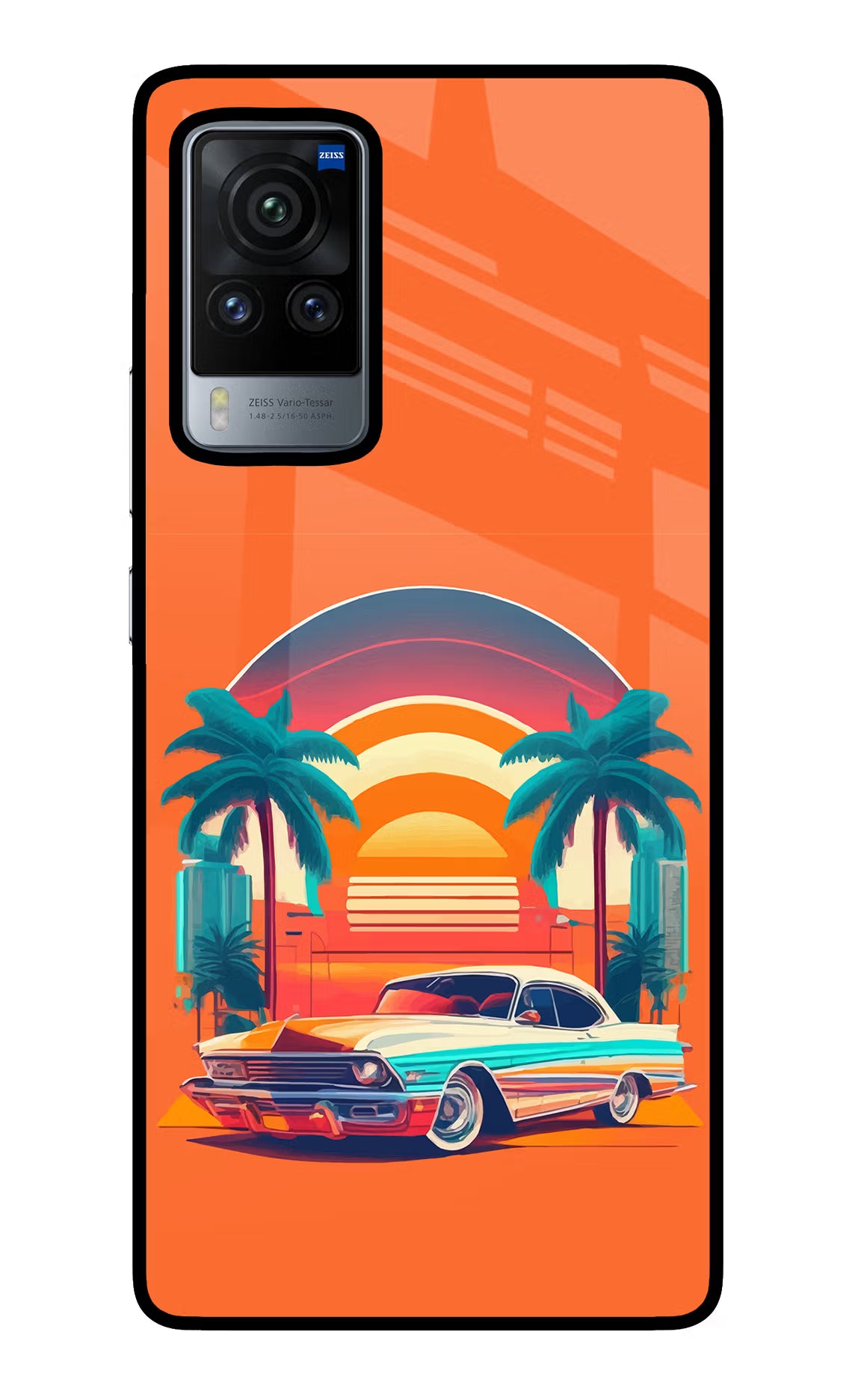Palm Drive 80s Vivo X60 Pro Glass Case - Palm Drive 80s Vivo X60 Pro Glass Case Palm Drive 80s Vivo X60 Pro Glass Case