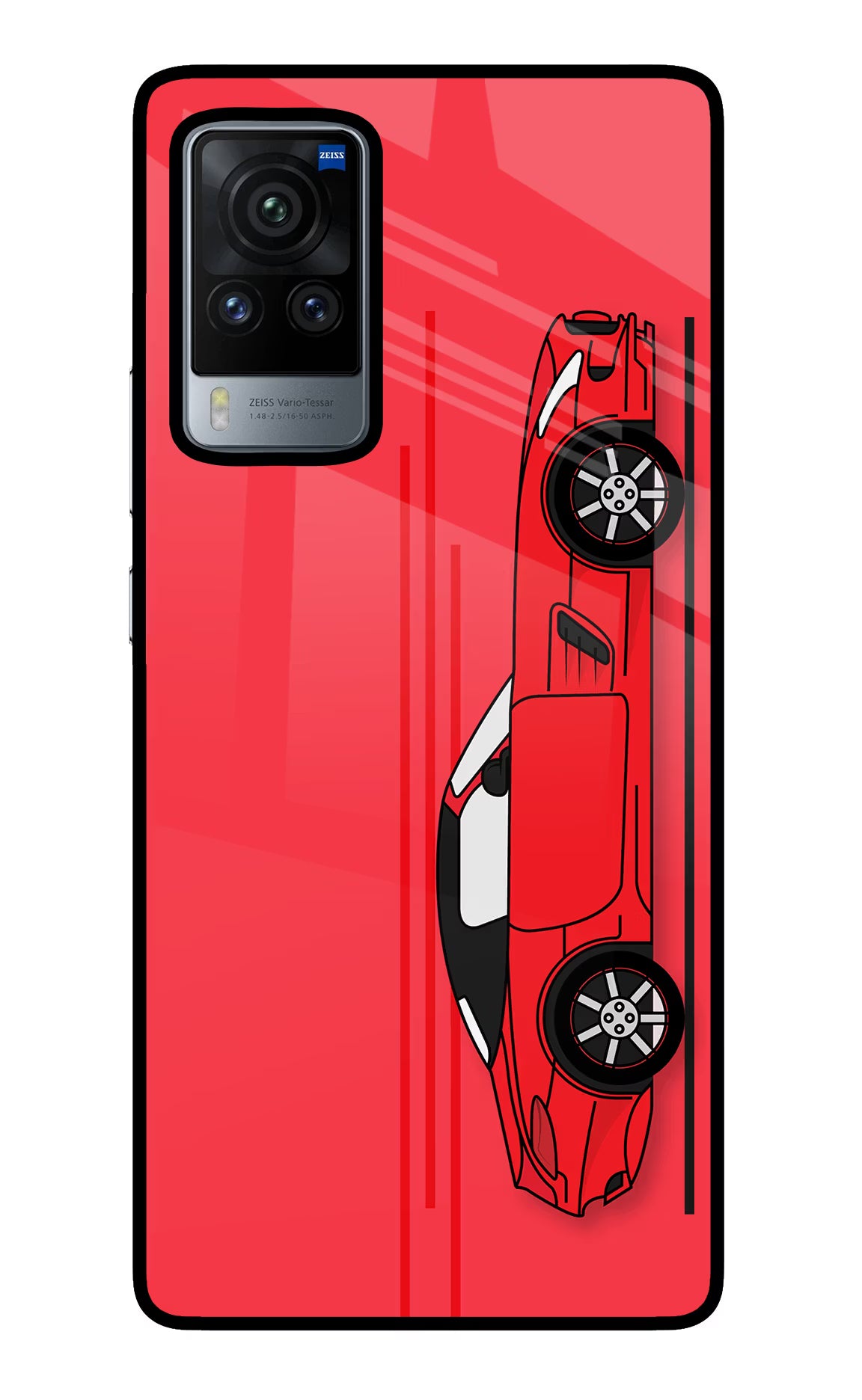 Red Velocity Vivo X60 Pro Glass Case - Red Velocity Vivo X60 Pro Glass Case Red Velocity Vivo X60 Pro Glass Case