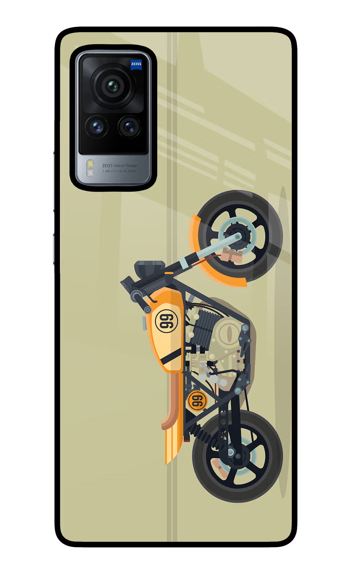 Vertical Speedster Vivo X60 Pro Back Cover - Vertical Speedster Vivo X60 Pro Glass Case Back Cover by Casekaro Vertical Speedster Vivo X60 Pro Glass Case Back Cover by Casekaro