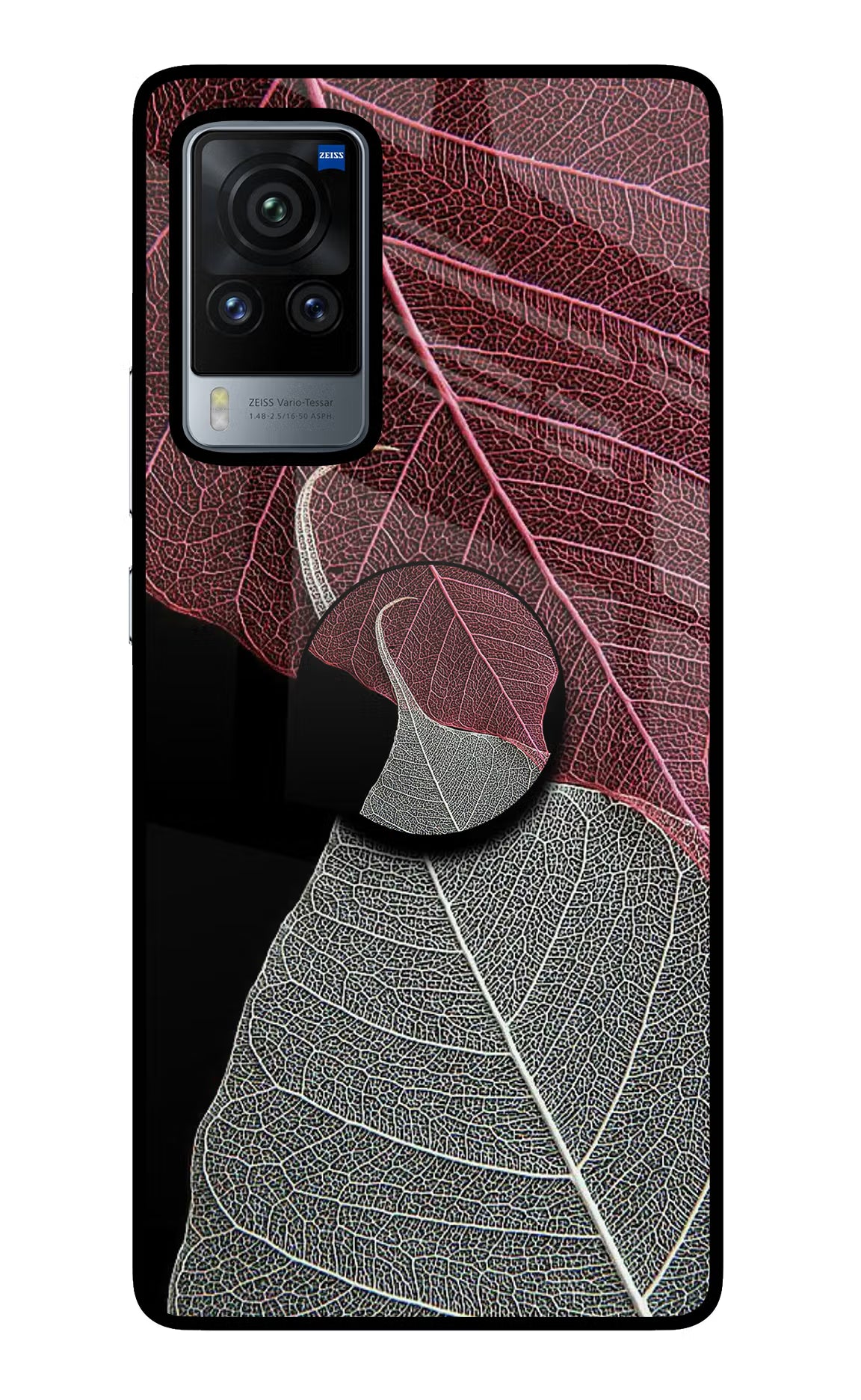 Leaf Pattern Vivo X60 Pro Glass Case - Leaf Pattern Vivo X60 Pro Glass Case Leaf Pattern Vivo X60 Pro Glass Case