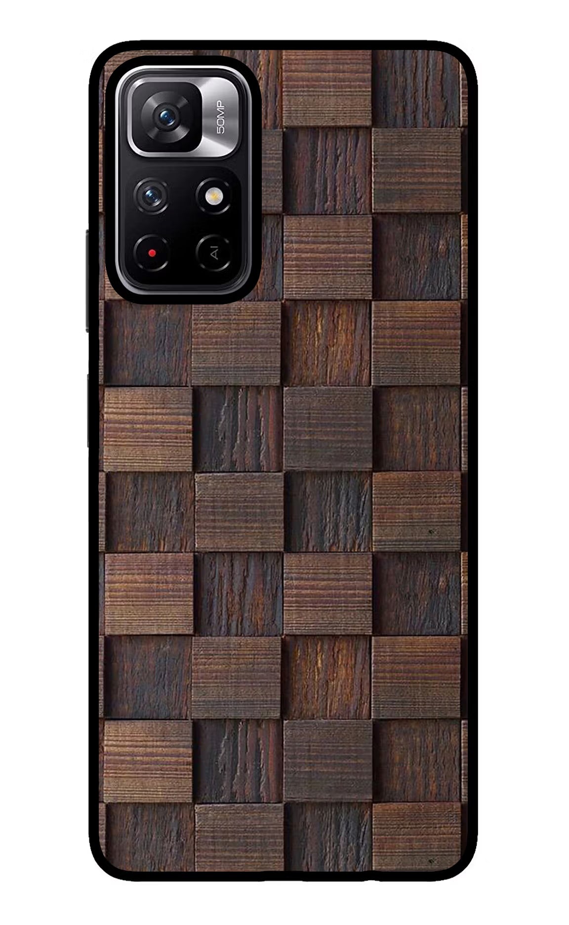 Wooden Cube Design Redmi Note 11T 5G Back Cover - Wooden Cube Design Redmi Note 11T 5G Glass Case Back Cover by Casekaro Wooden Cube Design Redmi Note 11T 5G Glass Case Back Cover by Casekaro