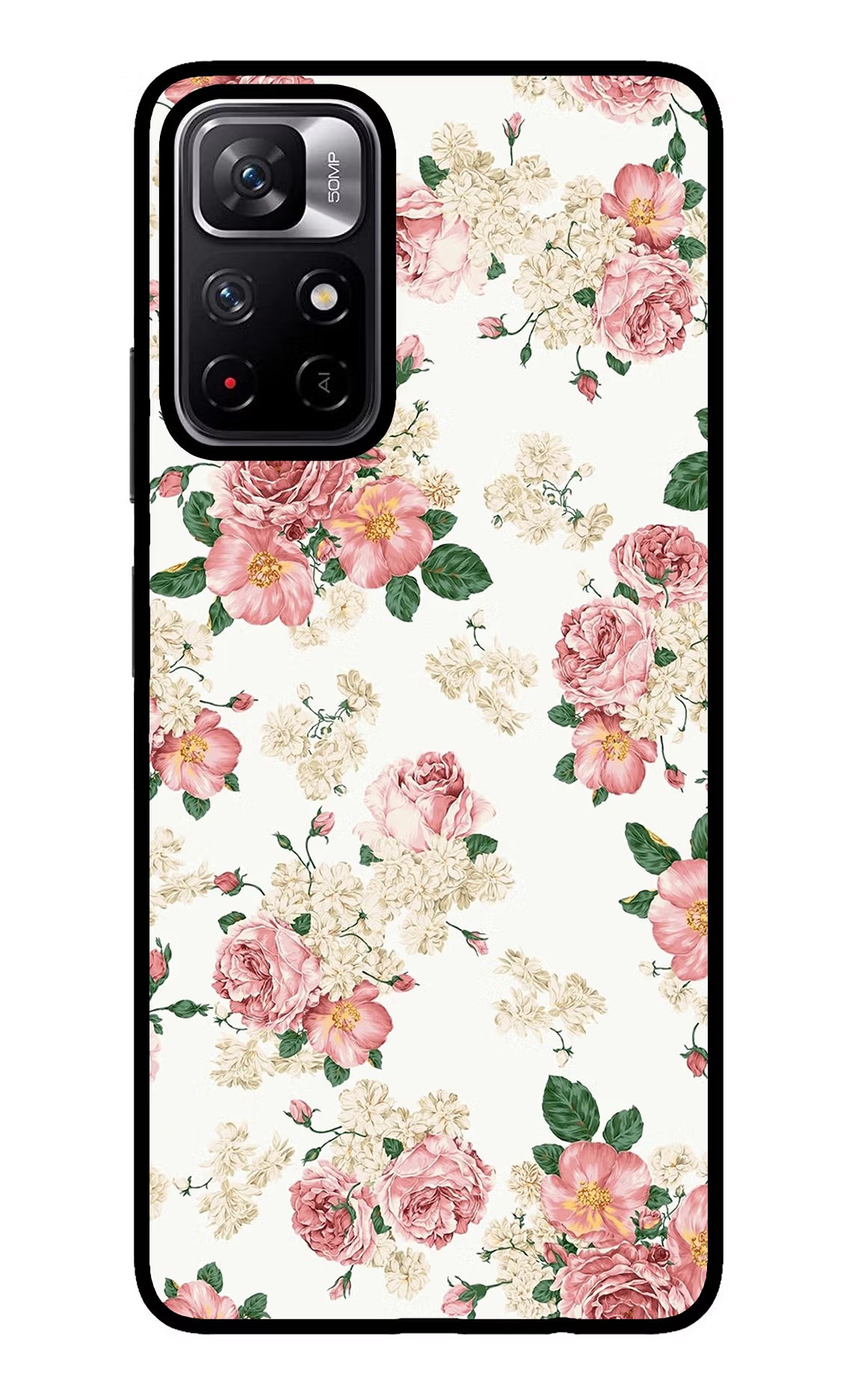 Flowers Redmi Note 11T 5G Glass Case - Flowers Redmi Note 11T 5G Glass Case Flowers Redmi Note 11T 5G Glass Case