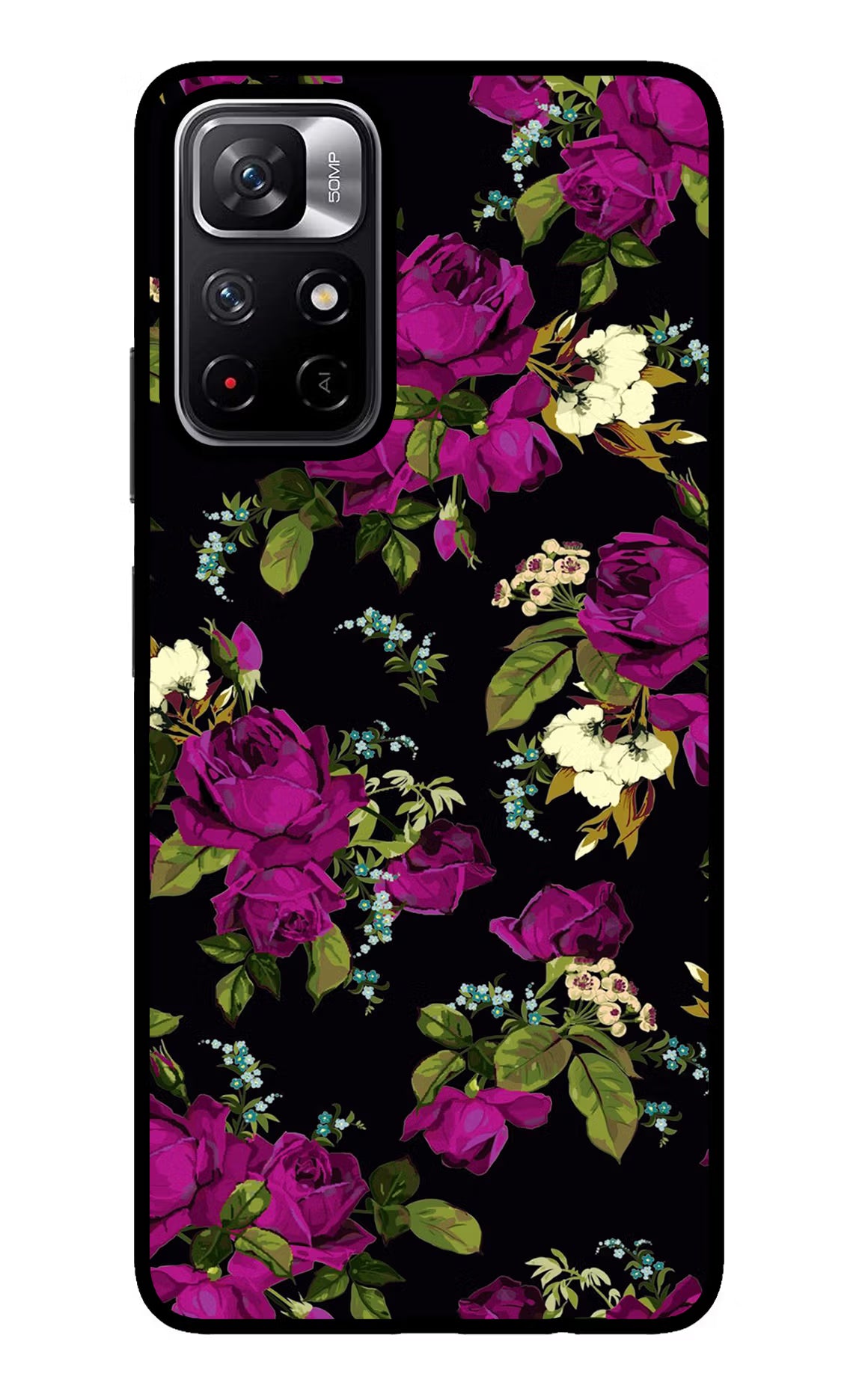 Flowers Redmi Note 11T 5G Glass Case - Flowers Redmi Note 11T 5G Glass Case Flowers Redmi Note 11T 5G Glass Case